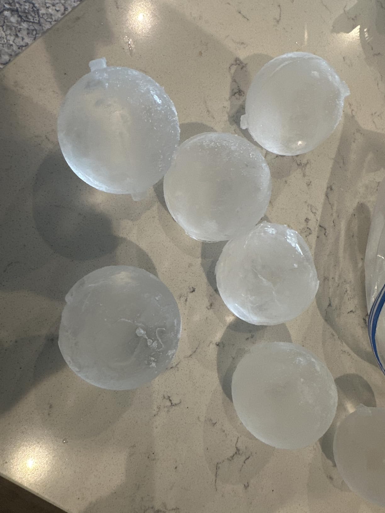 TINANA Crystal Clear Ice Ball Maker, 4 Cavity Large Clear Ice Balls Form, 2.5