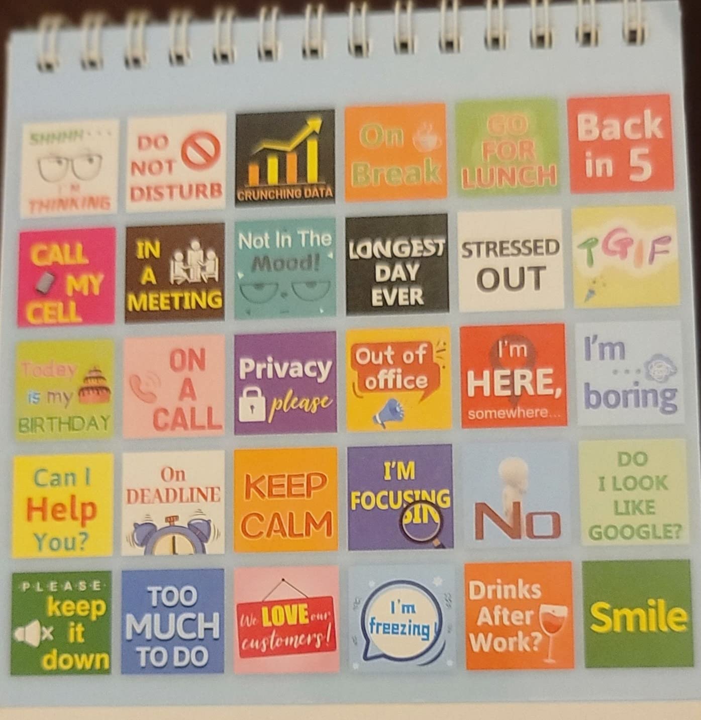 Fancy Land Funny Desk Signs 30 Flip-Over Messages Office Desk Accessories | 30 Different Fun Messages, On Break, Office Supplies customer photo 1