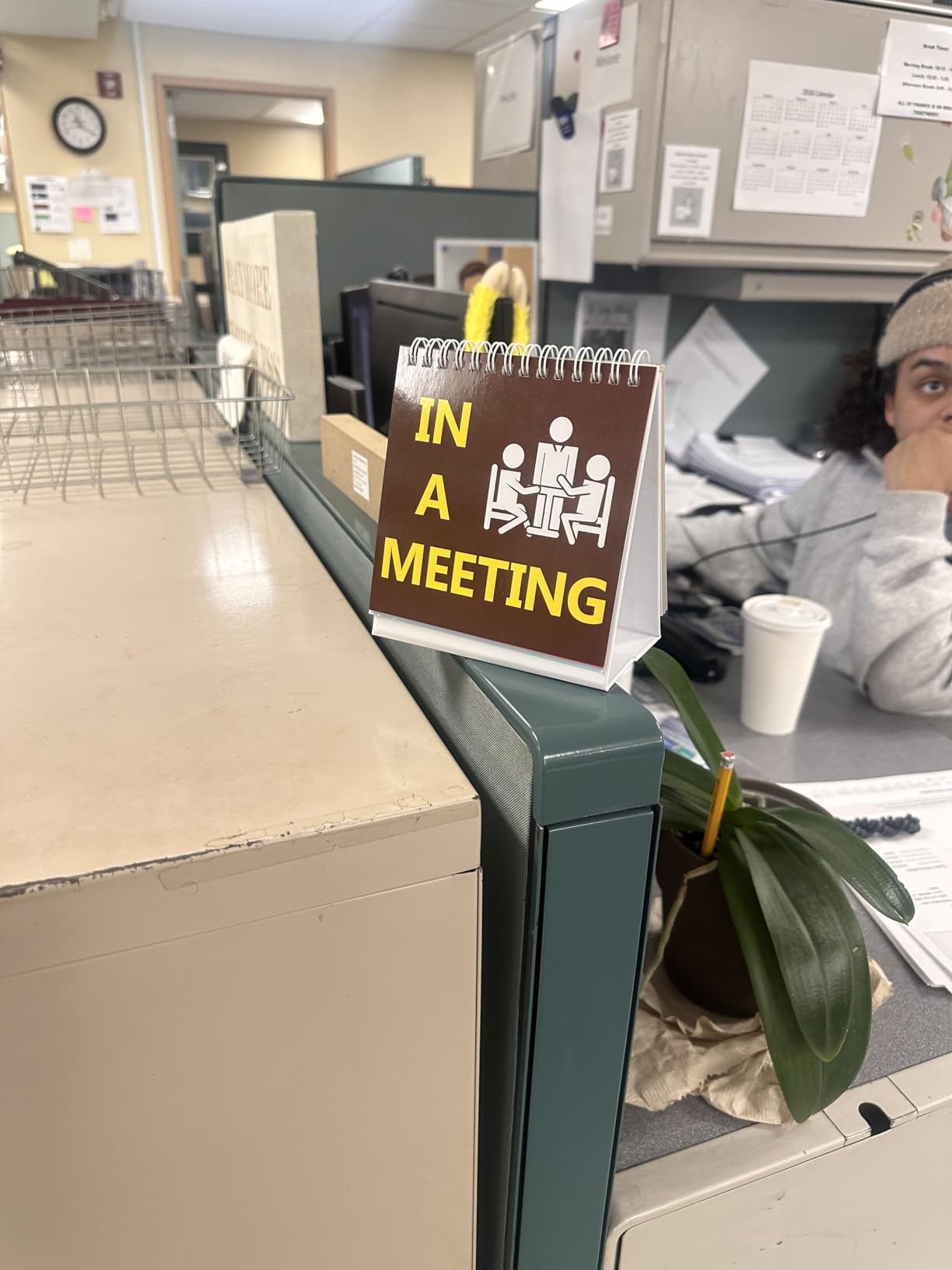 Fancy Land Funny Desk Signs 30 Flip-Over Messages Office Desk Accessories | 30 Different Fun Messages, On Break, Office Supplies customer photo 2