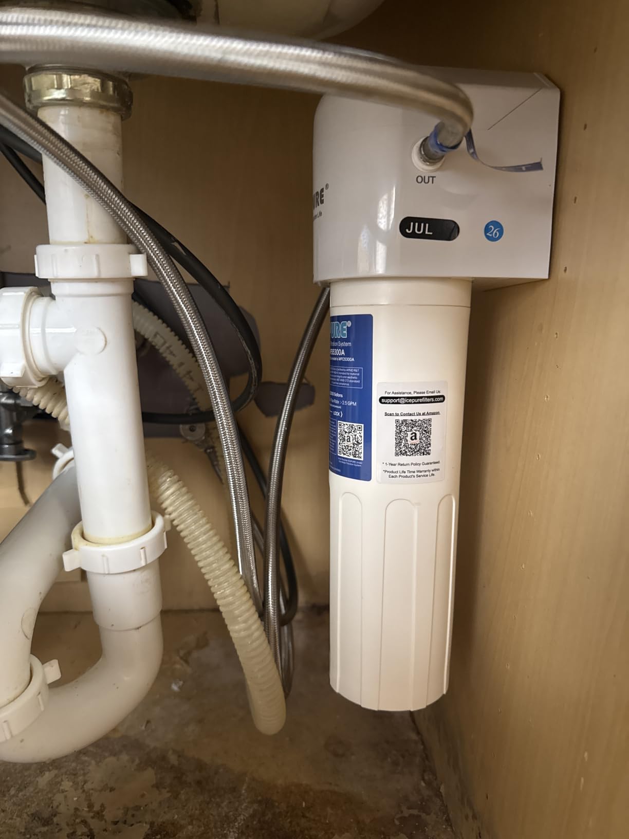 ICEPURE Under Sink Water Filter System, 3 Years or 22000 Gallons Ultra High Life NSF/ANSI 42 Certified, Removes Heavy Metals, Chlorine, Direct Connect customer photo 2