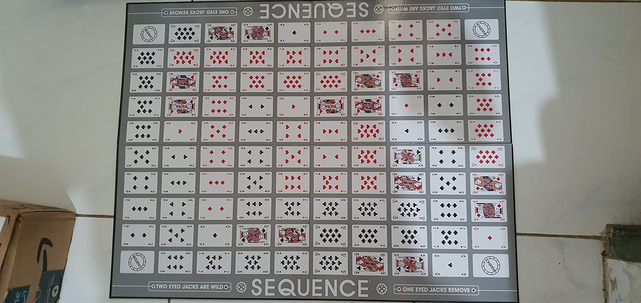 Sequence Premium Edition - Stunning Set with Giant Board (20.25 x 26.25 inches), Exclusive Chips and Deluxe Cards by Goliath, Blue, for Ages 7+ customer photo 1