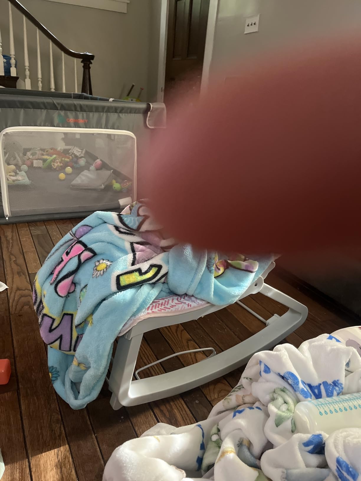 Ingenuity Keep Cozy 3-in-1 Grow with Me Vibrating Baby Bouncer, Seat & Infant to Toddler Rocker, Vibrations & Toy Bar, 0-30 Months Up to 40 lbs (Weaver) customer photo 2