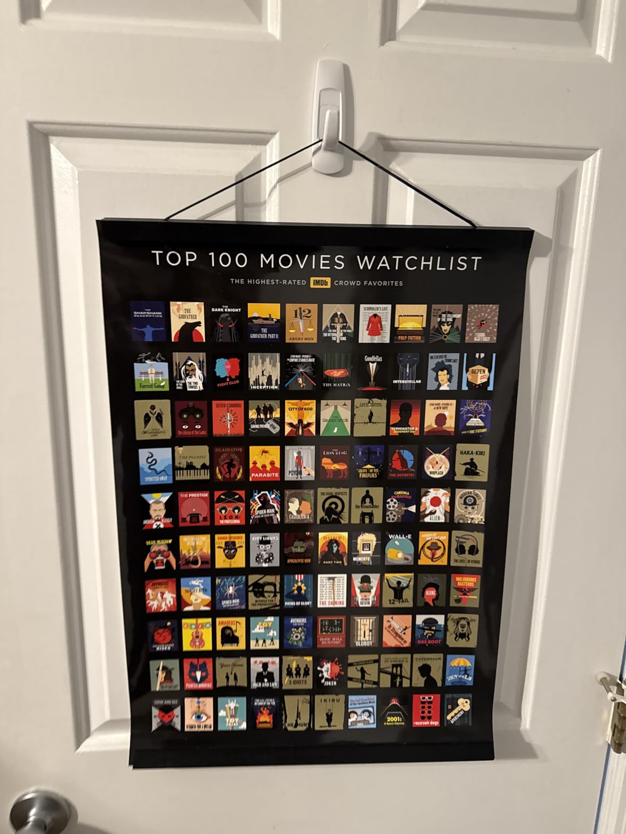 Official IMDb Top 100 Movies Scratch Off Poster | Premium Bucket List - Made in USA | 16.5x23.4 Inches | Unique Gift for Men and Women Film Lovers | Movie Night Supplies and Room Décor customer photo 1