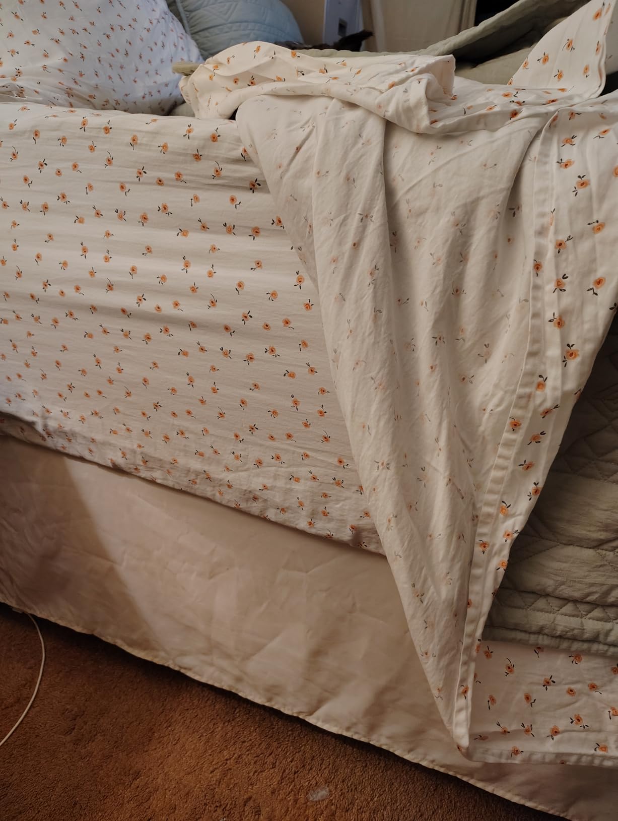 sunflower Extra Deep Queen Sheet Sets 100% Cotton Sateen, White | Fits 18