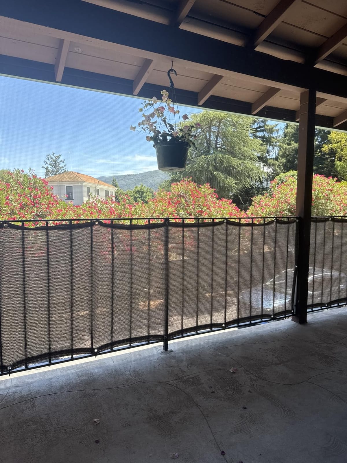 SUNNY GUARD 3' x 10' Balcony Privacy Screen, HDPE Patio Railing Cover Fence | 90% Privacy Block & 95% UV Protection: Blocks views, sunlight, dust and wind. Flexible customization options available customer photo 1
