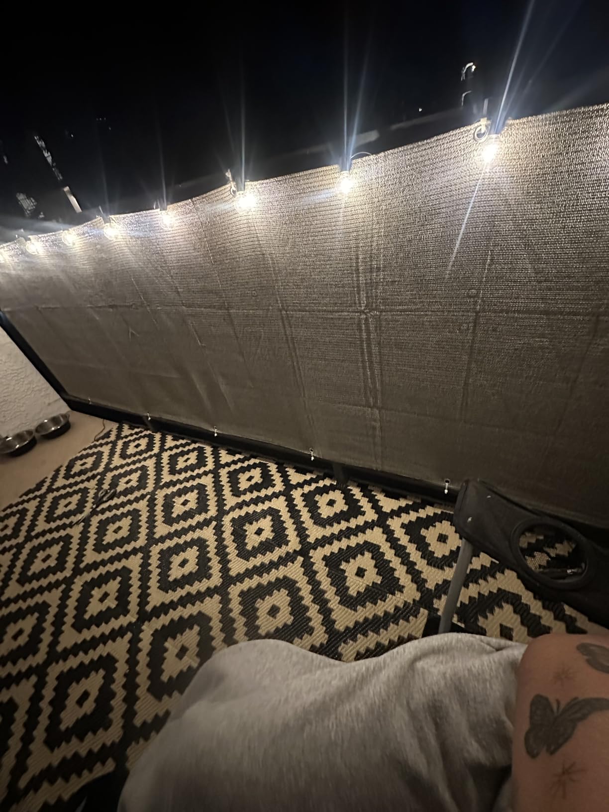 SUNNY GUARD 3' x 10' Balcony Privacy Screen, HDPE Patio Railing Cover Fence | 90% Privacy Block & 95% UV Protection: Blocks views, sunlight, dust and wind. Flexible customization options available customer photo 2