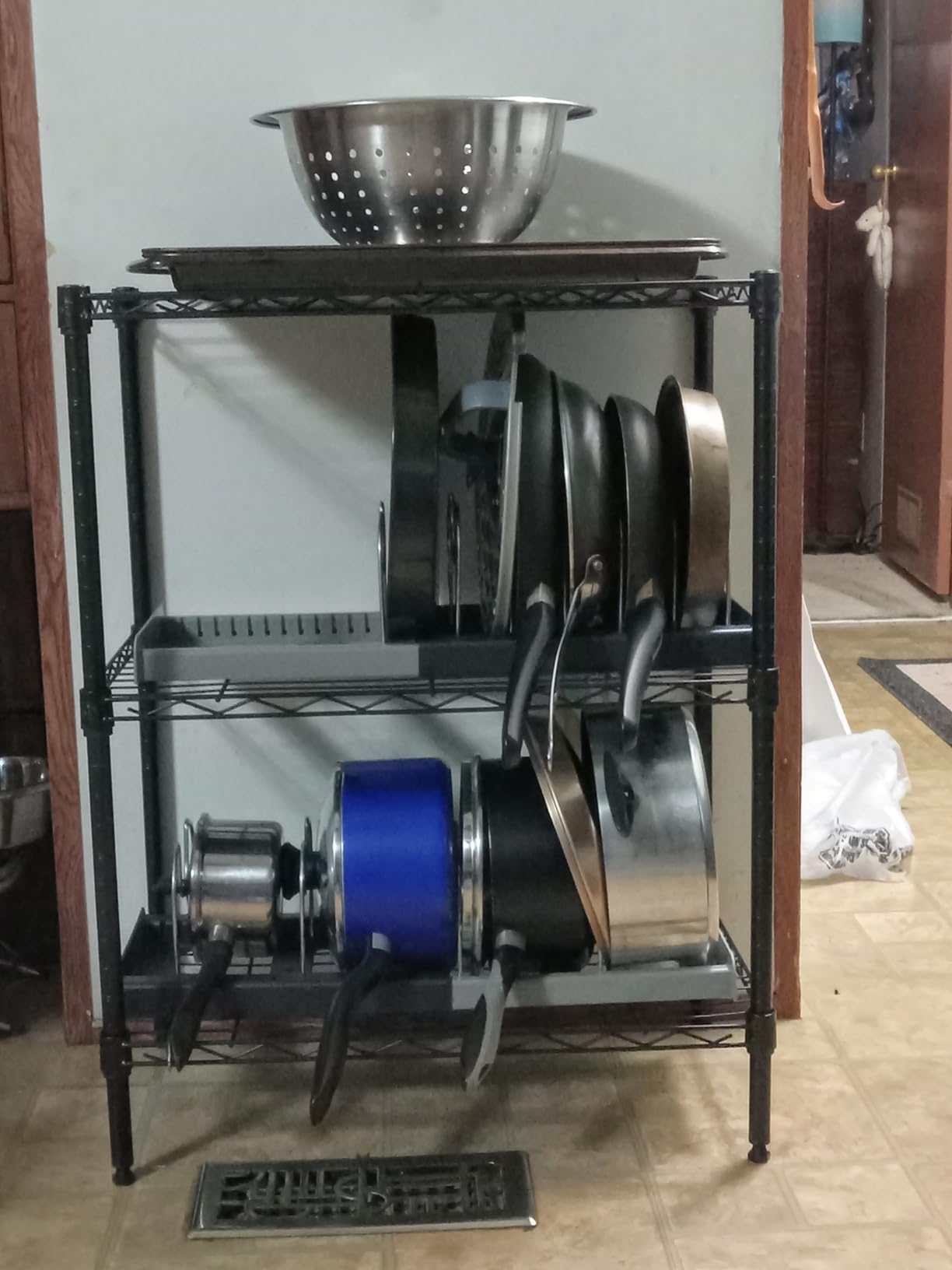 Joseph Joseph DrawerStore Expanding Cookware Organizer, Space saving storage for pan lids, baking trays - Grey customer photo 2