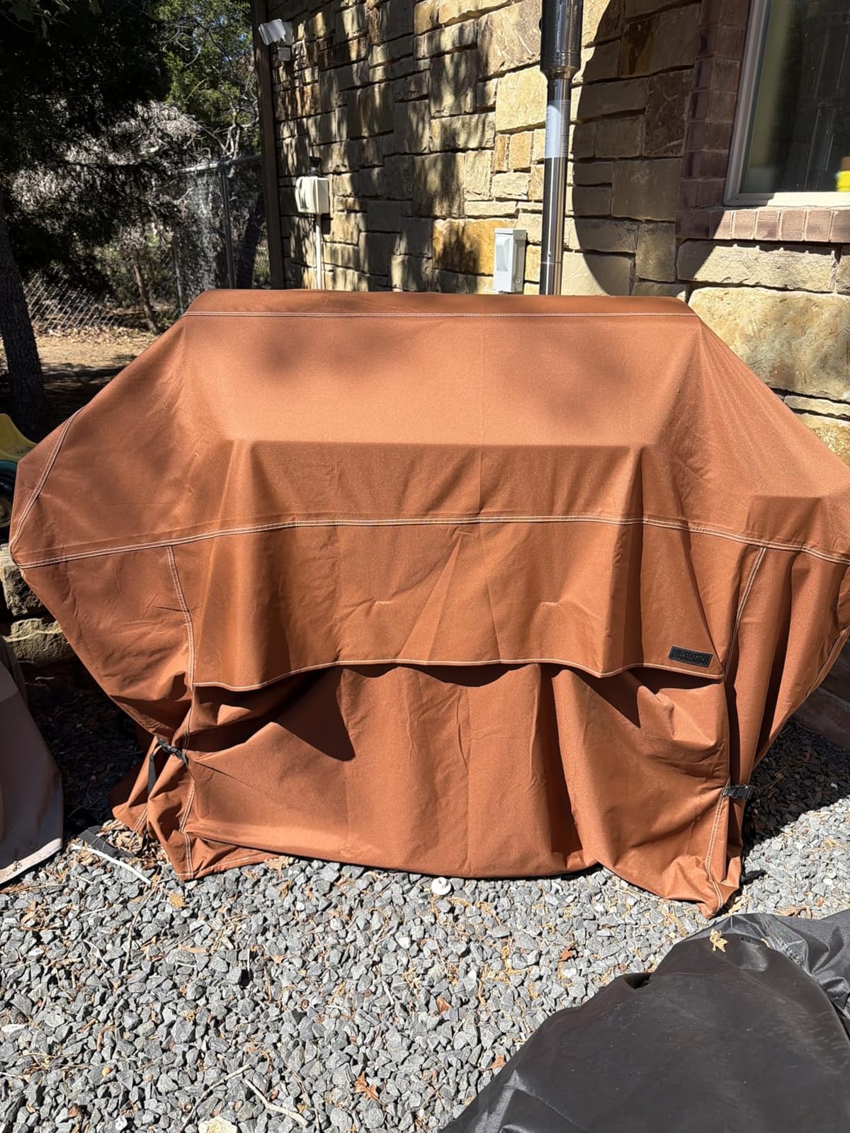 NettyPro Grill Cover for Outdoor Grill 56 Inch Waterproof Heavy Duty, Brown | 2-3 Burner Gas BBQ Cover for Outside, UV Protection, Windproof Strap, Air Vent, Fits Weber, Char-Broil, Brinkmann Barbecue customer photo 1