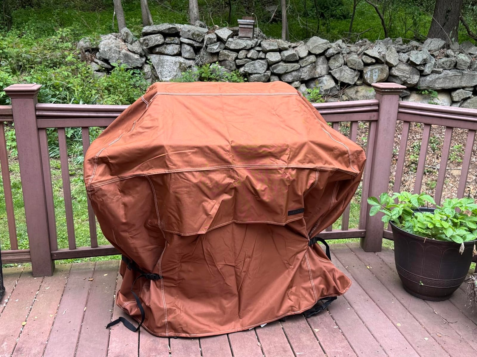 NettyPro Grill Cover for Outdoor Grill 56 Inch Waterproof Heavy Duty, Brown | 2-3 Burner Gas BBQ Cover for Outside, UV Protection, Windproof Strap, Air Vent, Fits Weber, Char-Broil, Brinkmann Barbecue customer photo 2