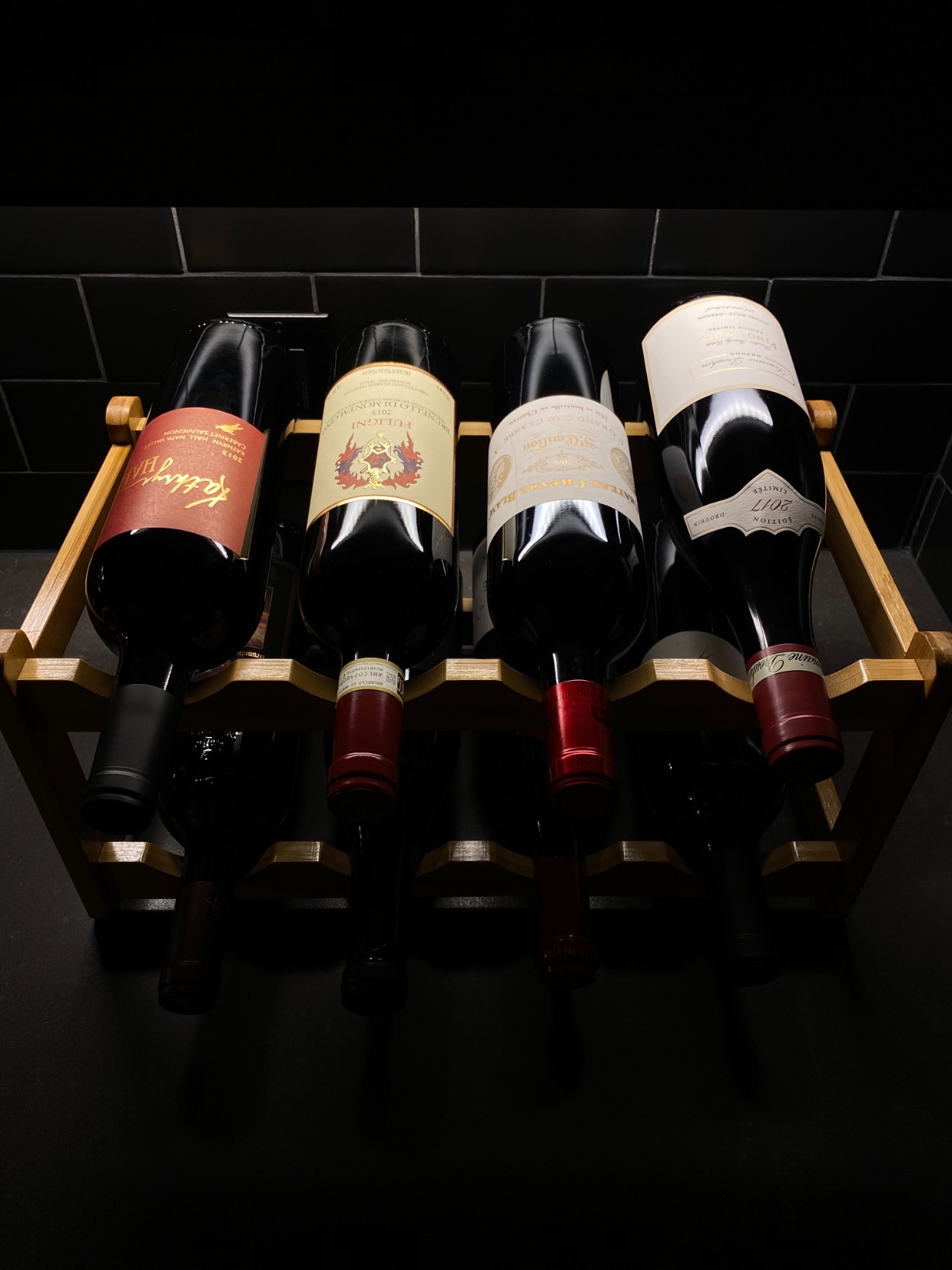 Bamboo Wine Rack, Sturdy and Durable Countertop Wine Storage Cabinet Shelf for Pantry - 4 Tiers 16 Bottle Wine Rack customer photo 2