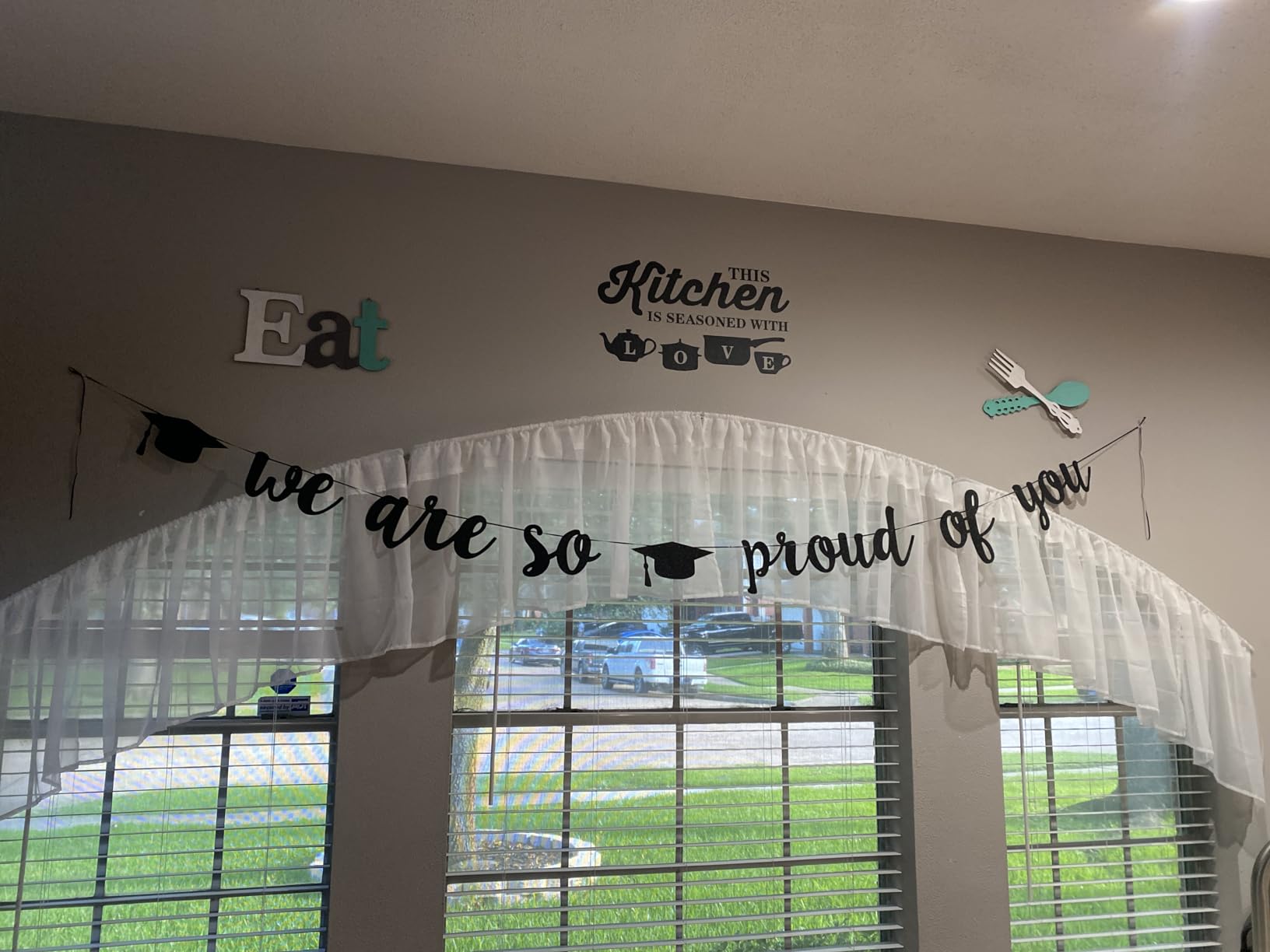 2026 Graduation Banners Party Decorations Black Glitter Grad Banner Garland customer photo 1