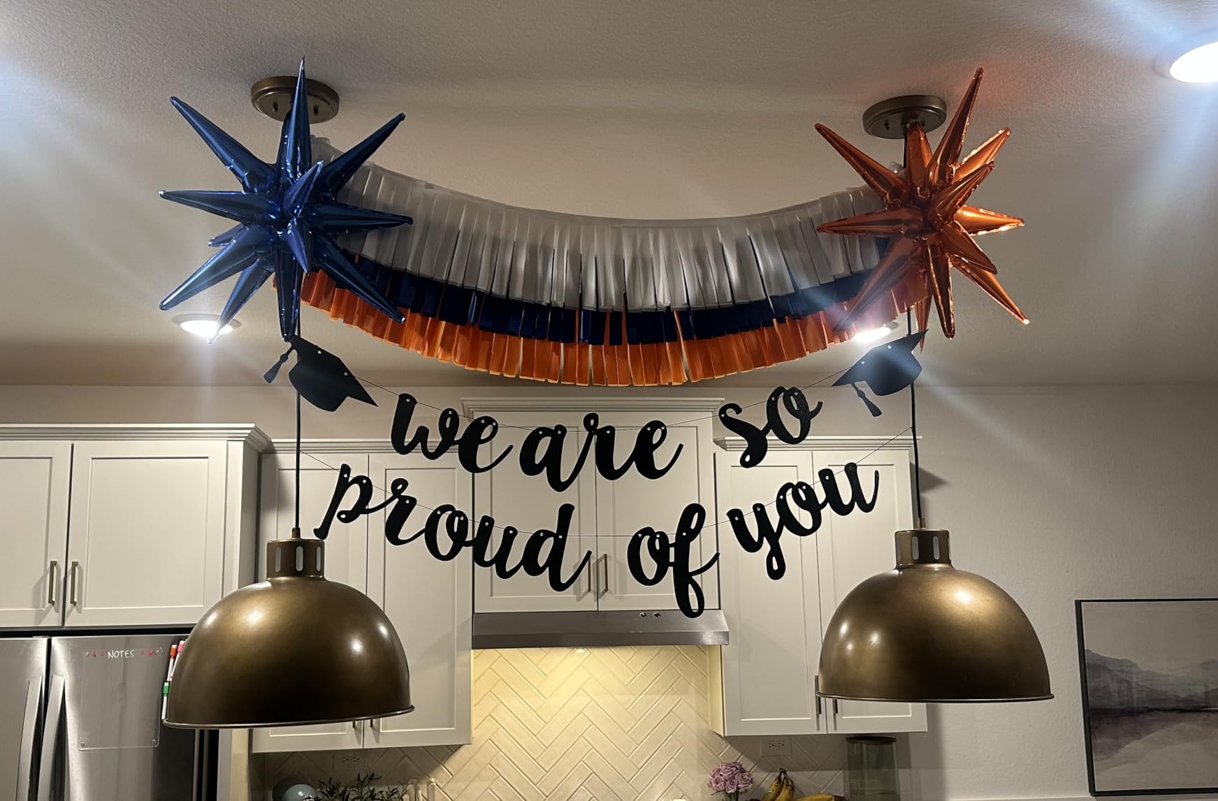 Black We are So Proud of You Banner for 2026 Graduation Party Decorations | Class of 2026 Graduation Decor customer photo 2