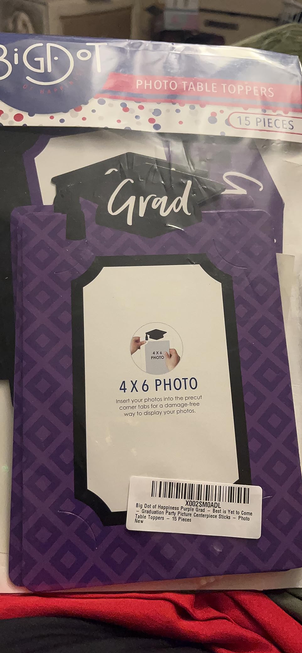 Graduation Cheers - Grad Photo Table Toppers - 15 Count | Black & White Double-Sided Frames, Sticks Included, Premium Photo Centerpiece Display Kit customer photo 2