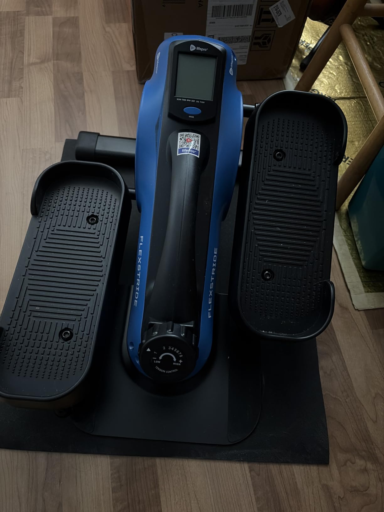 Lifepro Flexstride Under Desk Elliptical with Red Light Therapy Option | 8 resistance levels, forward/reverse motion, Bluetooth LCD tracker. Non-slip pedals for home office & resistance band customer photo 2