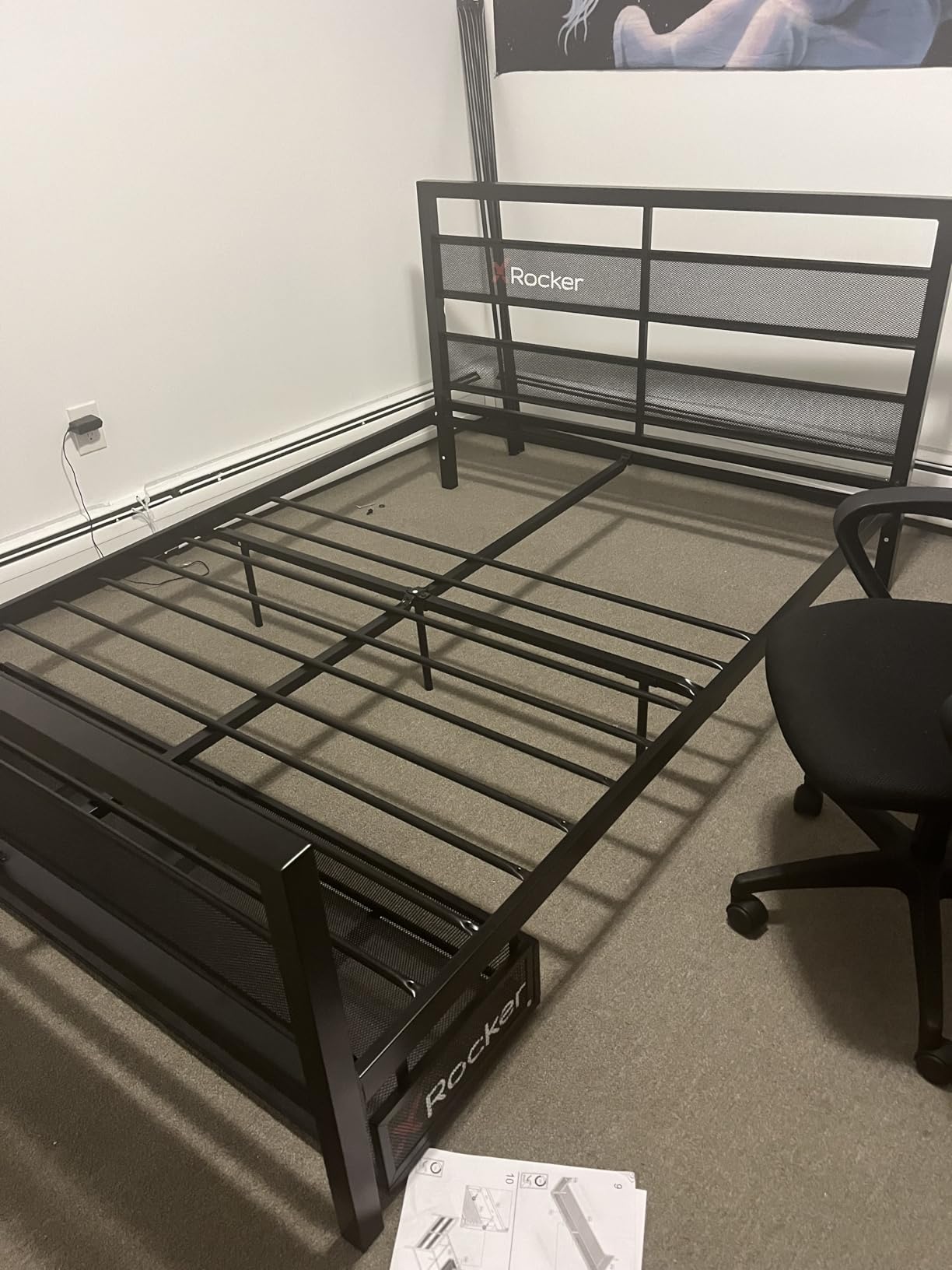 X Rocker Basecamp Full Size Gaming Bed, Rotating TV Mount with Vented Console Storage, Metal Mesh Frame with Slats, Amazon Exclusive, Black customer photo 2