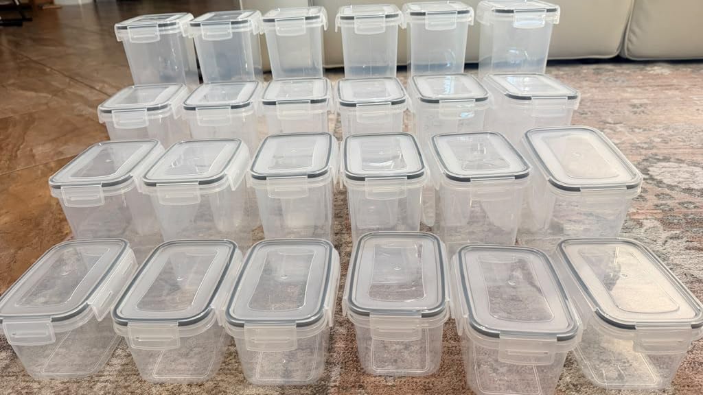 Vtopmart Airtight Food Storage Containers with Lids, 24 pcs, Black | For Cereal Pasta Snack Flour Sugar, BPA Free, Airtight Seal, Multiple Sizes, Dishwasher Safe (Not Lids), Includes 24 Labels customer photo 2