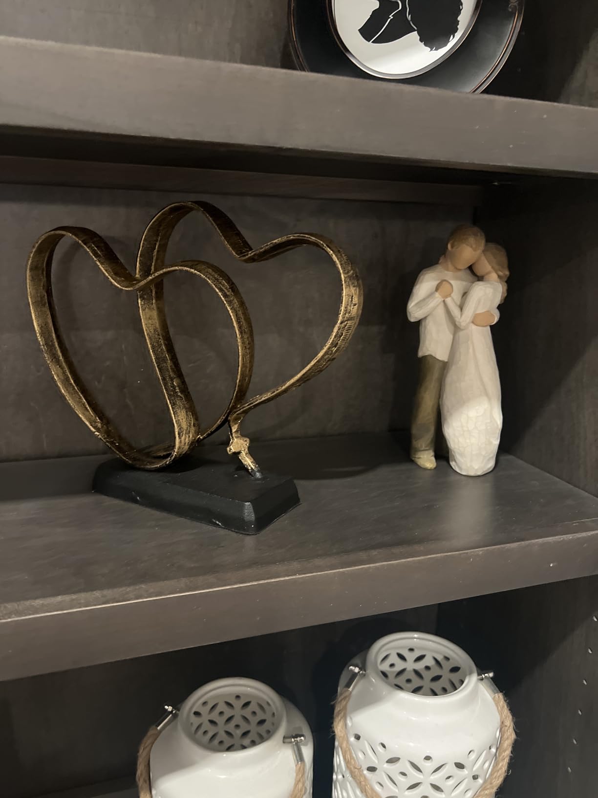 Wedding Anniversary Couples Gift - Iron Sculpture Bundle - Any Anniversary | Iron Hearts Stemming from a Cross Symbolizing Lasting Love customer photo 2
