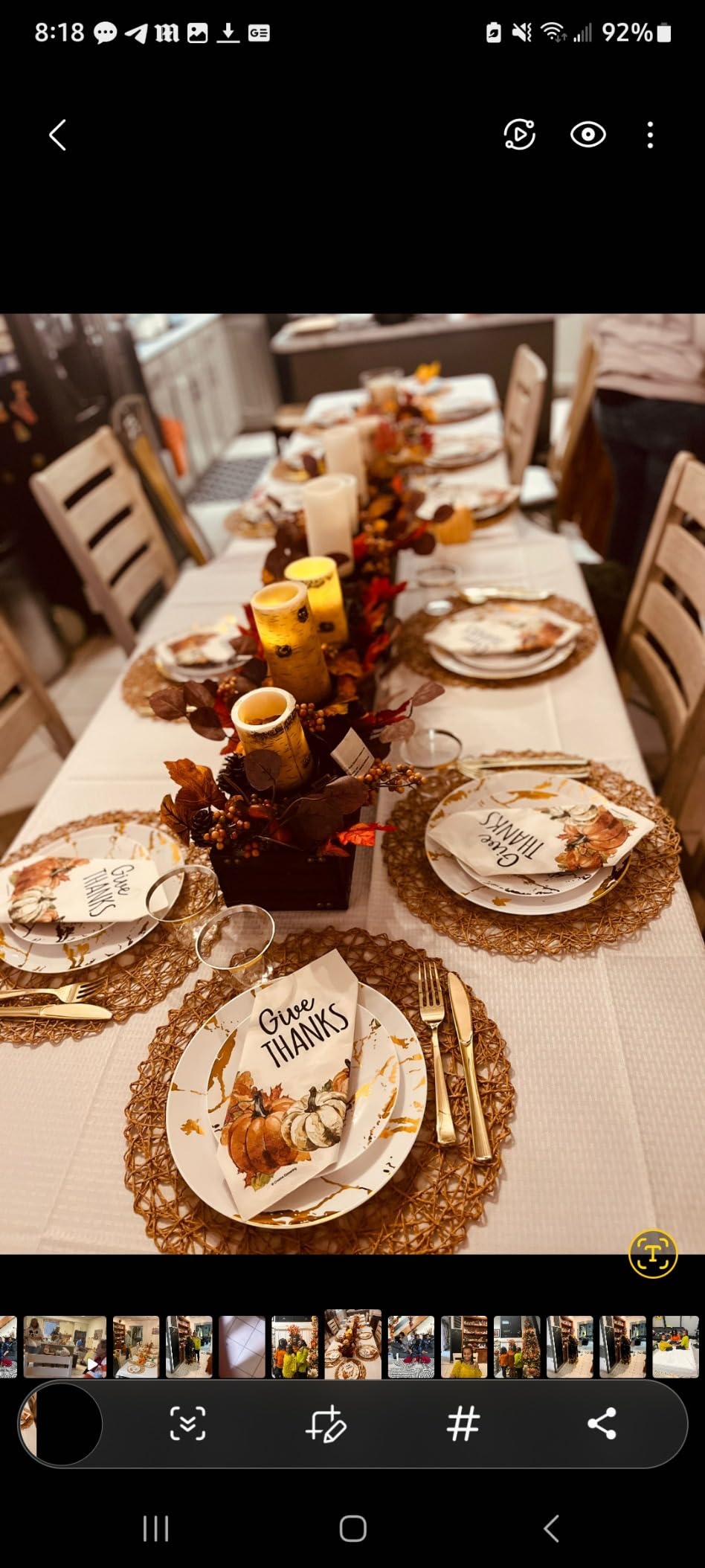 JOLLY PARTY 180PCS Disposable Dinnerware Set 30 Guest 60 Plastic Plates | 60 Black and Gold Plastic Plates, 30 Silverware, 30 Plastic Cups, Marble Design Dinnerware for Halloween, Wedding and Parties customer photo 2