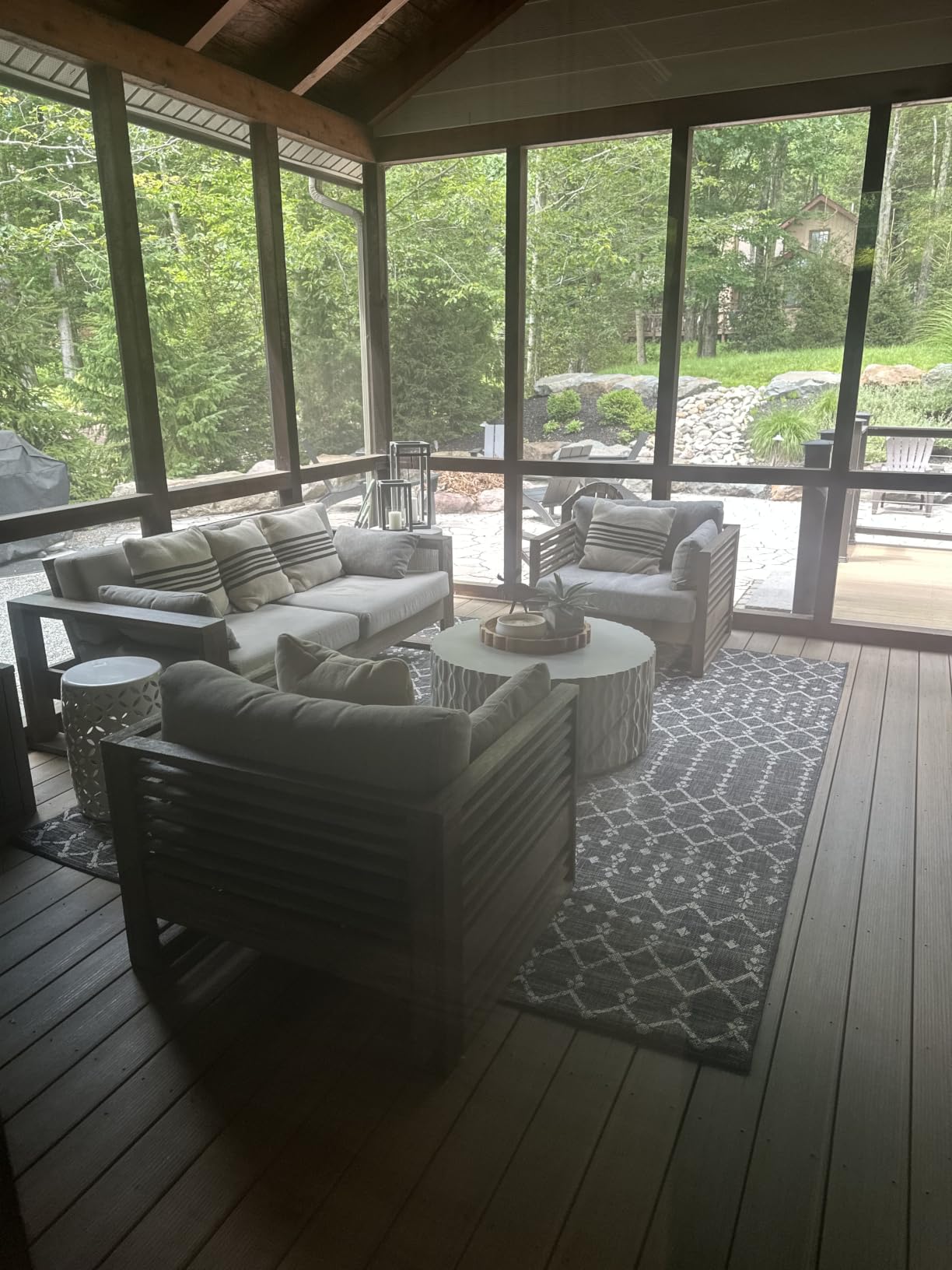 JONATHAN Y Moroccan Geometric Indoor Outdoor Area Rug 9X12 Natural/Black, Ourika Textured Weave for Backyard, Patio, Porch, Easy-Cleaning, High Traffic, Pet-Friendly, Non-Shedding (SMB108D-9) customer photo 2