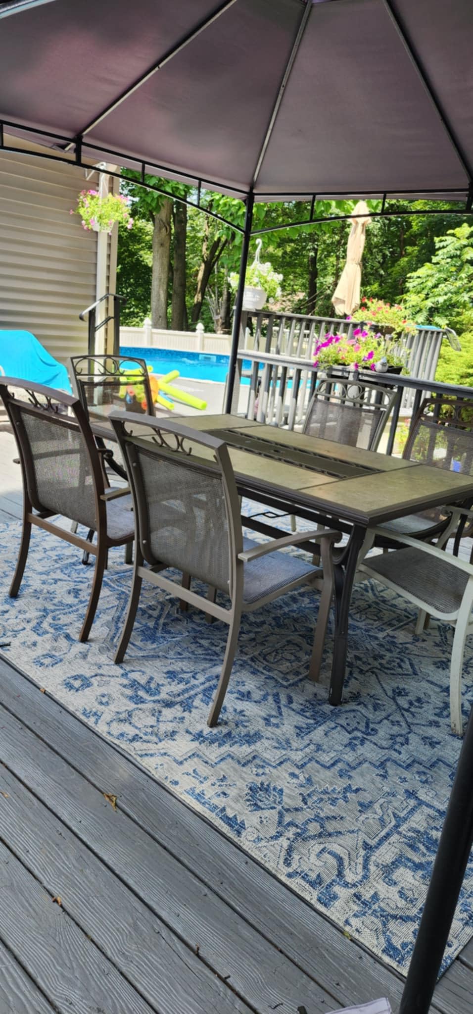 JONATHAN Y Boho Medallion Indoor Outdoor Area Rug 9X12 Navy/Gray, Estrella Textured Weave for Backyard, Patio, Porch, Easy-Cleaning, High Traffic, Pet-Friendly, Non-Shedding (SMB105B-9) customer photo 1
