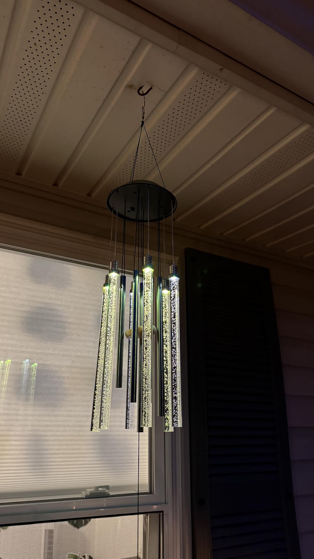 Solar Wind Chimes for Outside, DesGully 6 LED Tubes Color Changing Outdoor Clearance Unique Garden Decor Colorful Patio, Gifts for Her/Him (37