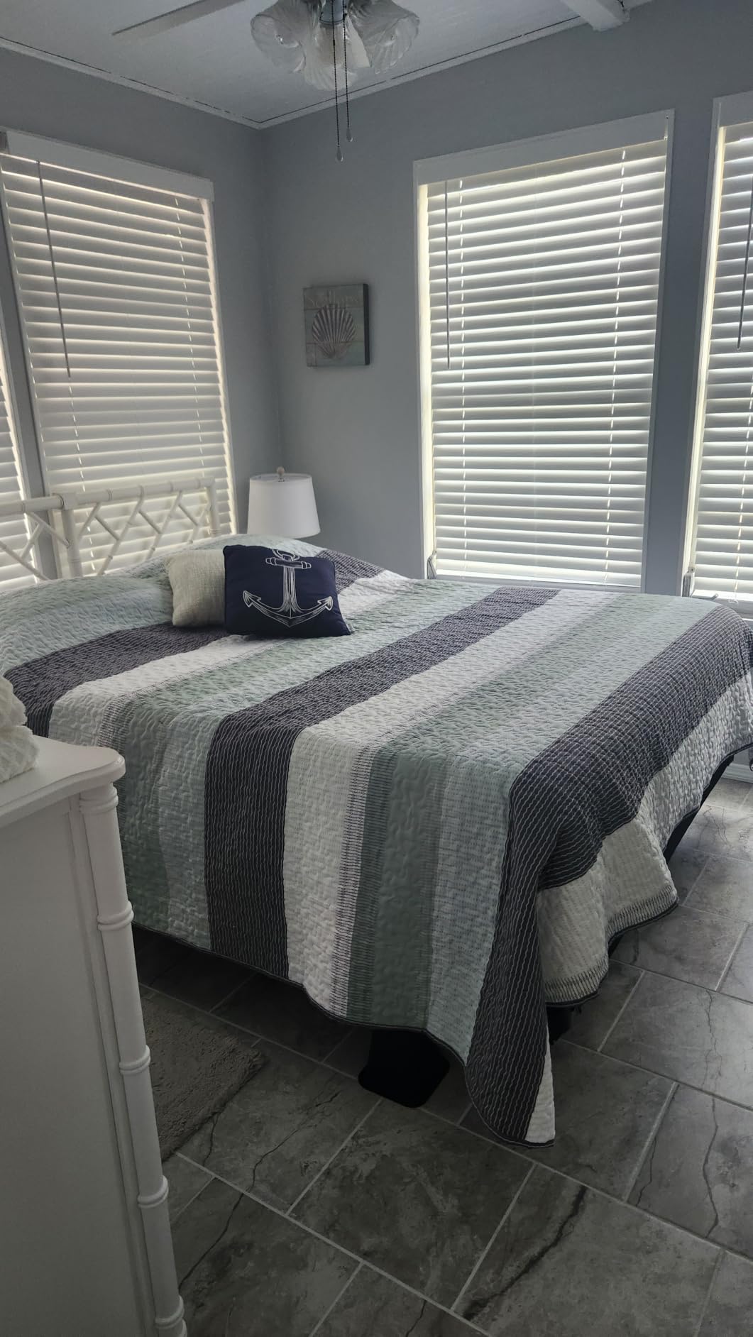 Andency King Quilt Set Sage Green, 3 Pieces Soft Bedspreads & Coverlets Set | Mint Green Lightweight Patchwork Striped Quilted All Seasons Bedding Sets (1 Quilt, 2 Pillow Shams) customer photo 1