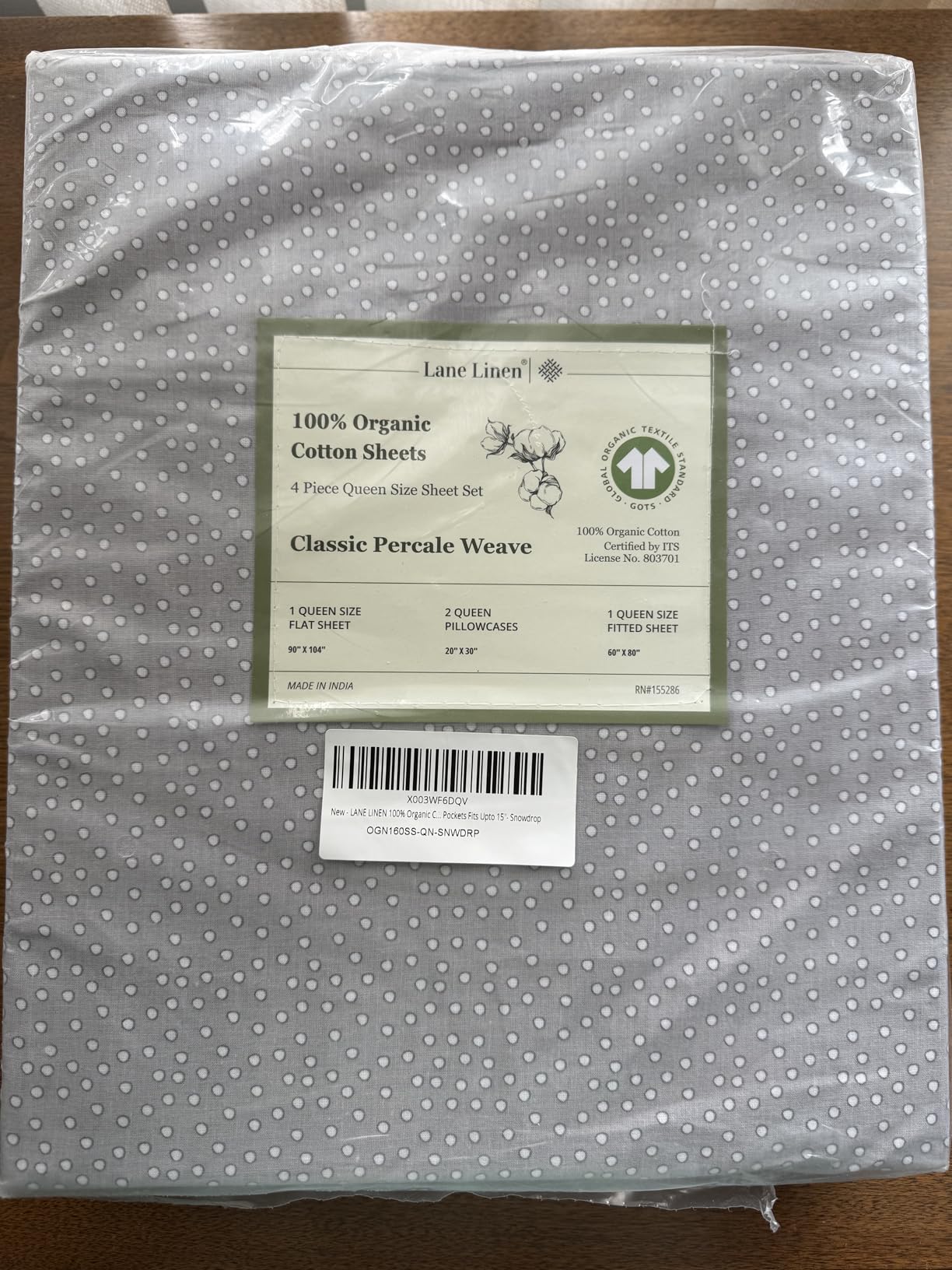 LANE LINEN King Sheets 100% Organic Cotton 4pc Percale Cooling Soft - White | GOTS Certified Organic Cotton Percale King Sheet Set - For Hot Sleepers, All-Season Comfort, For Master Bedrooms customer photo 2