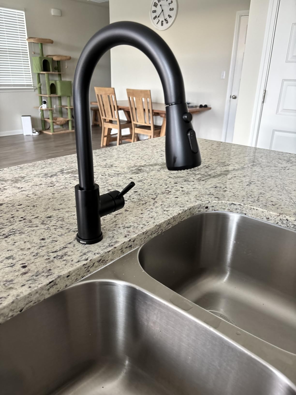 Hiqufet Kitchen Faucet, Pull Down Sprayer, Brushed Nickel | Easy Install, 360 Swivel, 3 Spray Modes, SUS304 Stainless Steel, Fits RV/Laundry/Bar Sinks, Lead-Free customer photo 2