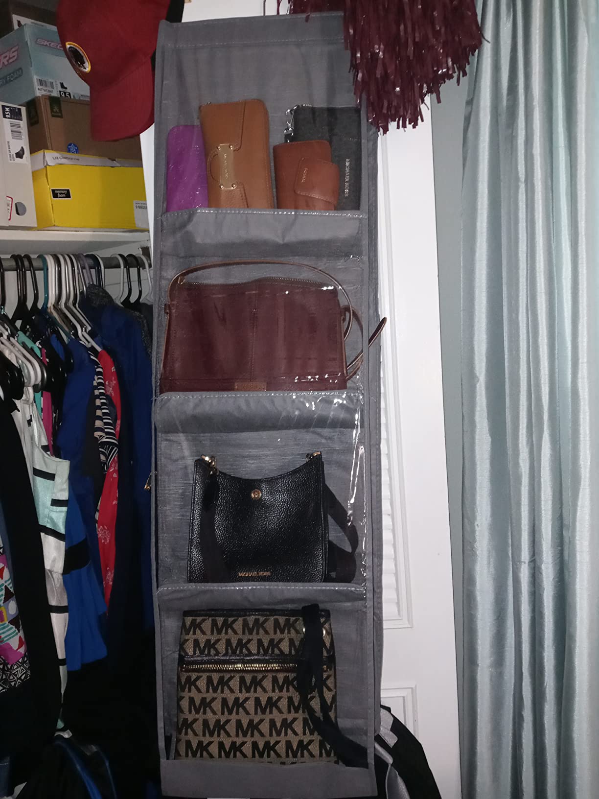 Purse Organizer for Closet, Heavy Duty Hanging Handbag Storage | Large Purse Hanger Organizer Insert Thicken Metal Hooks for Closet customer photo 1