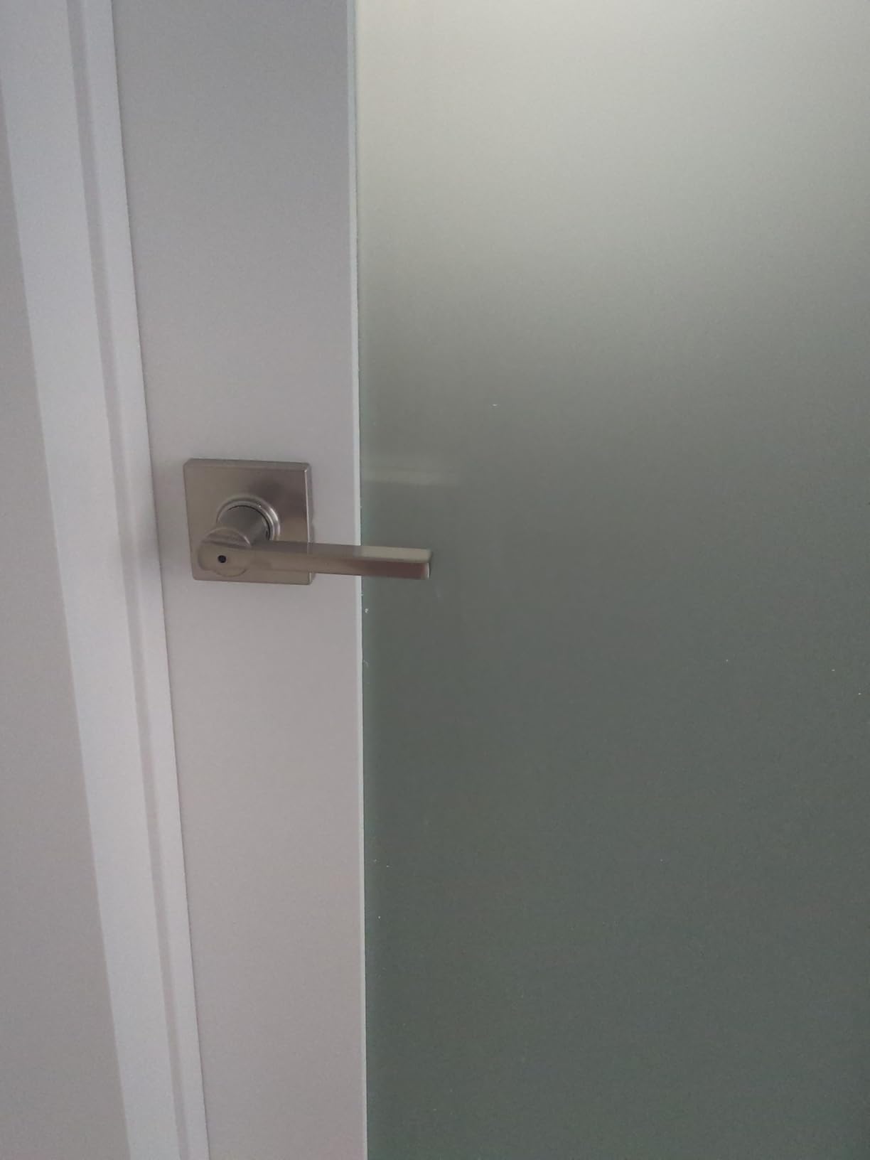 Kwikset Casey Interior Privacy Door Handle with Lock, Door Lever For Bathroom and Bedroom, Matte Black Reversible Keyless Turn Lock, with Microban Protection customer photo 2
