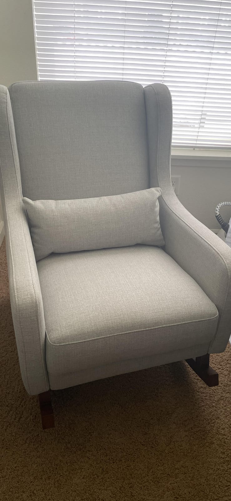 Babyletto Kai Rocker in Performance Natural Eco-Twill with Light Legs, Water Repellent & Stain Resistant, Greenguard Gold and CertiPUR-US Certified Rocker - Water & Stain Resistant Nursery Chair For Feeding & Relaxing customer photo 1