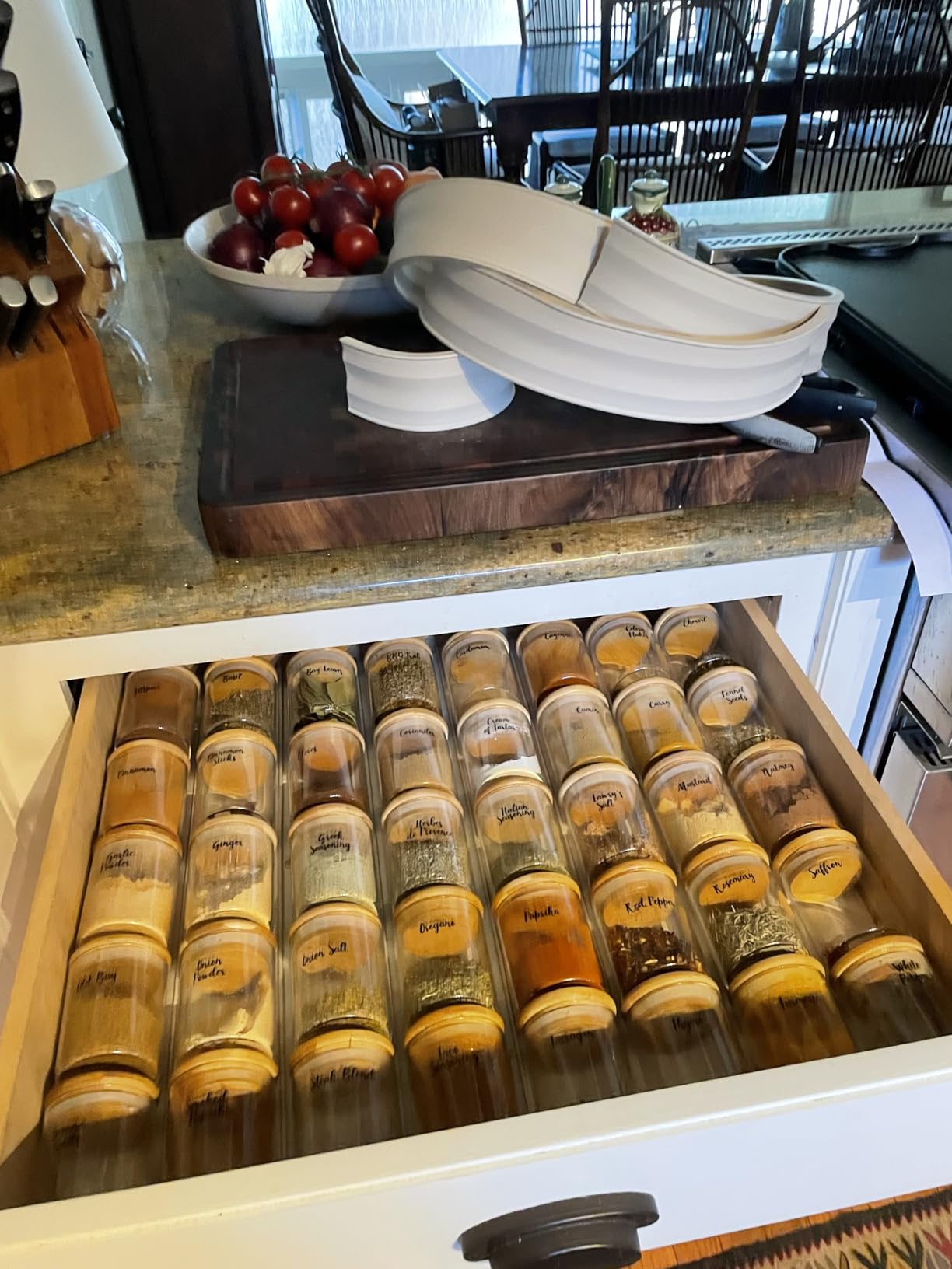 YouCopia SpiceLiner Adjustable Spice Drawer Liner, 10ft Roll, Sandstone, Seasoning and Spices Bottle Organizer Insert customer photo 2