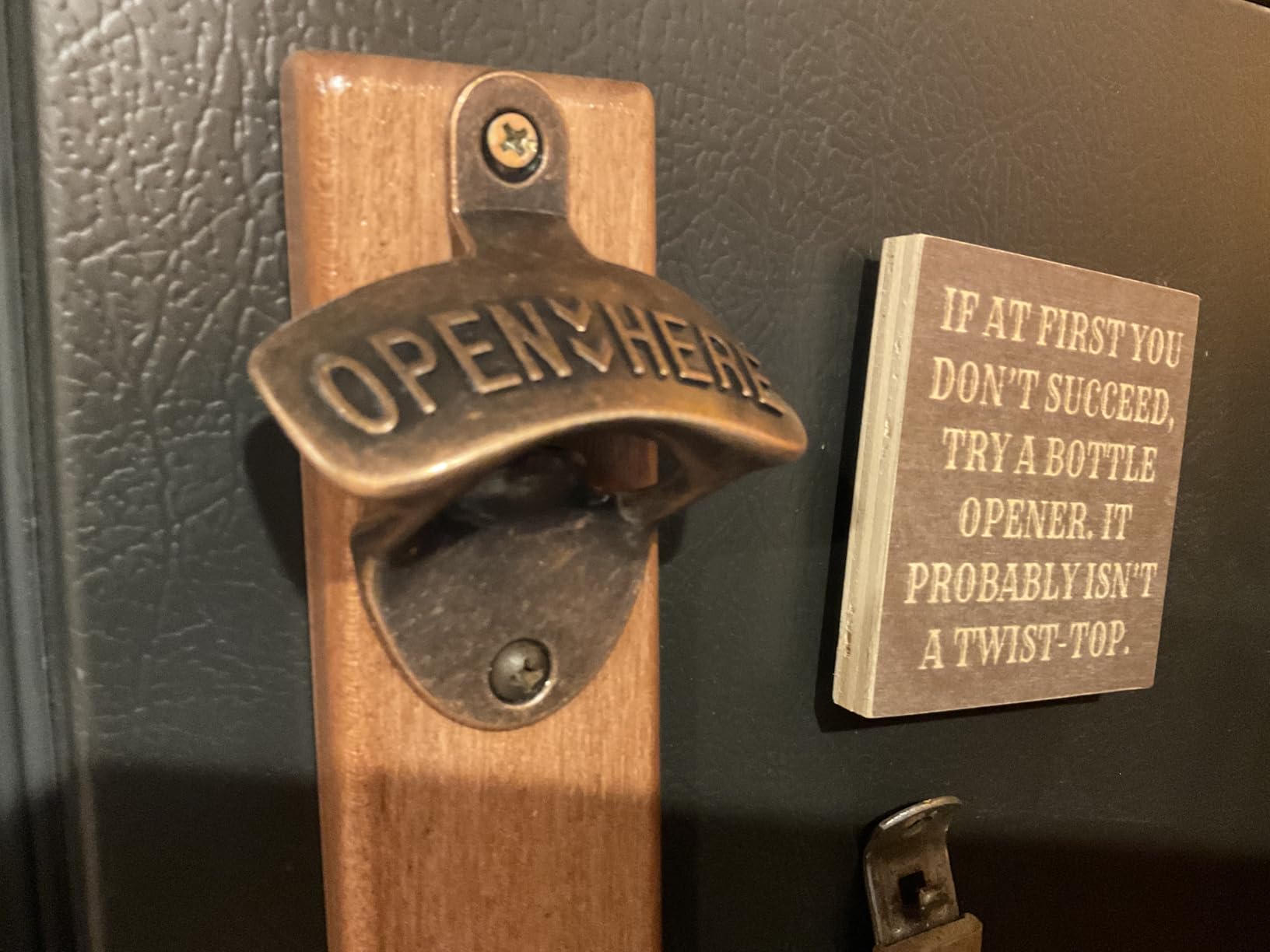 Beer bottle openers Cast Iron wall mounted bottle opener | (Set of 2 With screws) customer photo 1