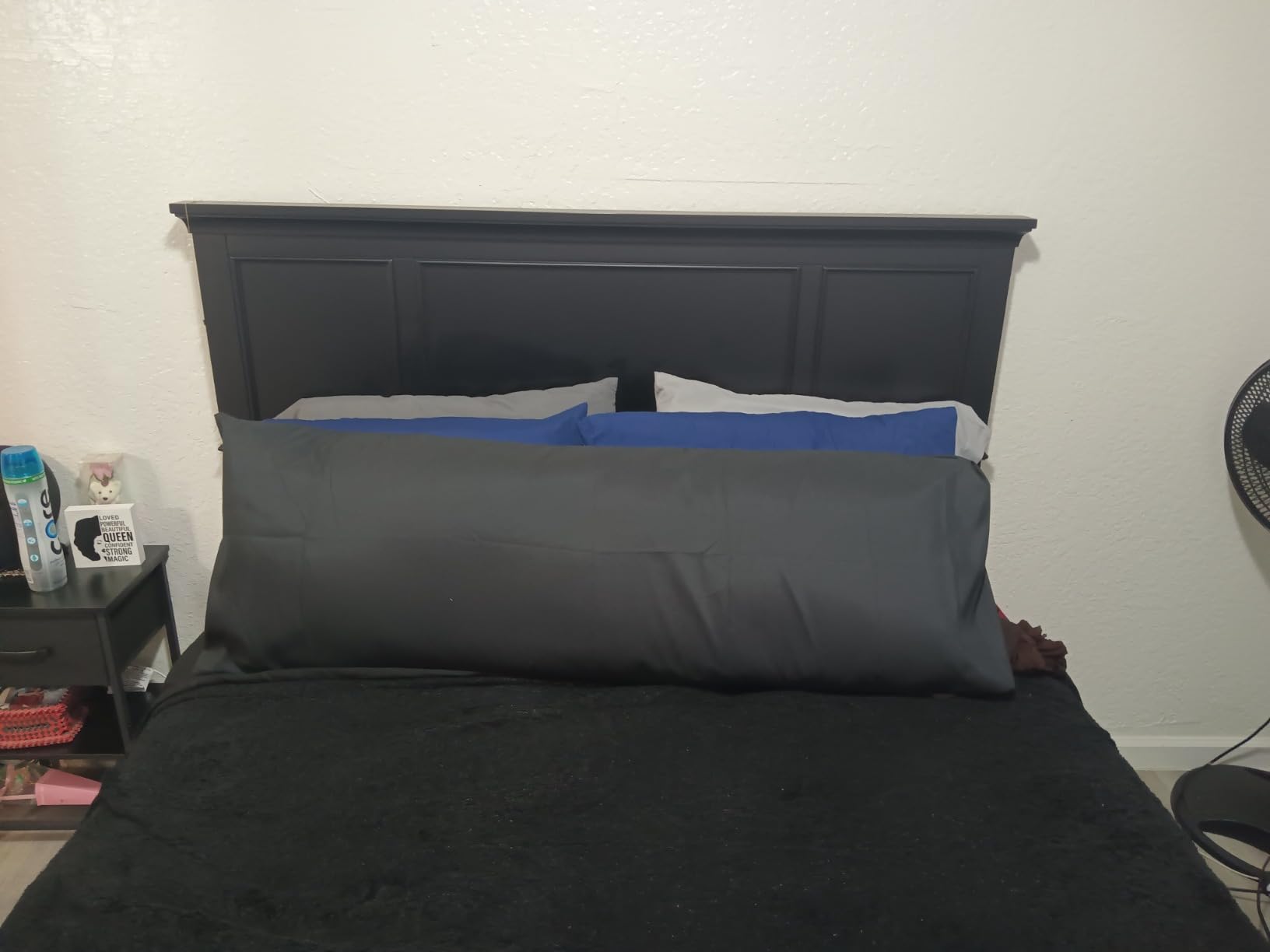ELNIDO QUEEN Body Pillow with Pillowcase - Soft Long Bed Pillow for Adults - Breathable Full Body Pillow Insert for Sleeping, 20x54inches, Grey customer photo 2
