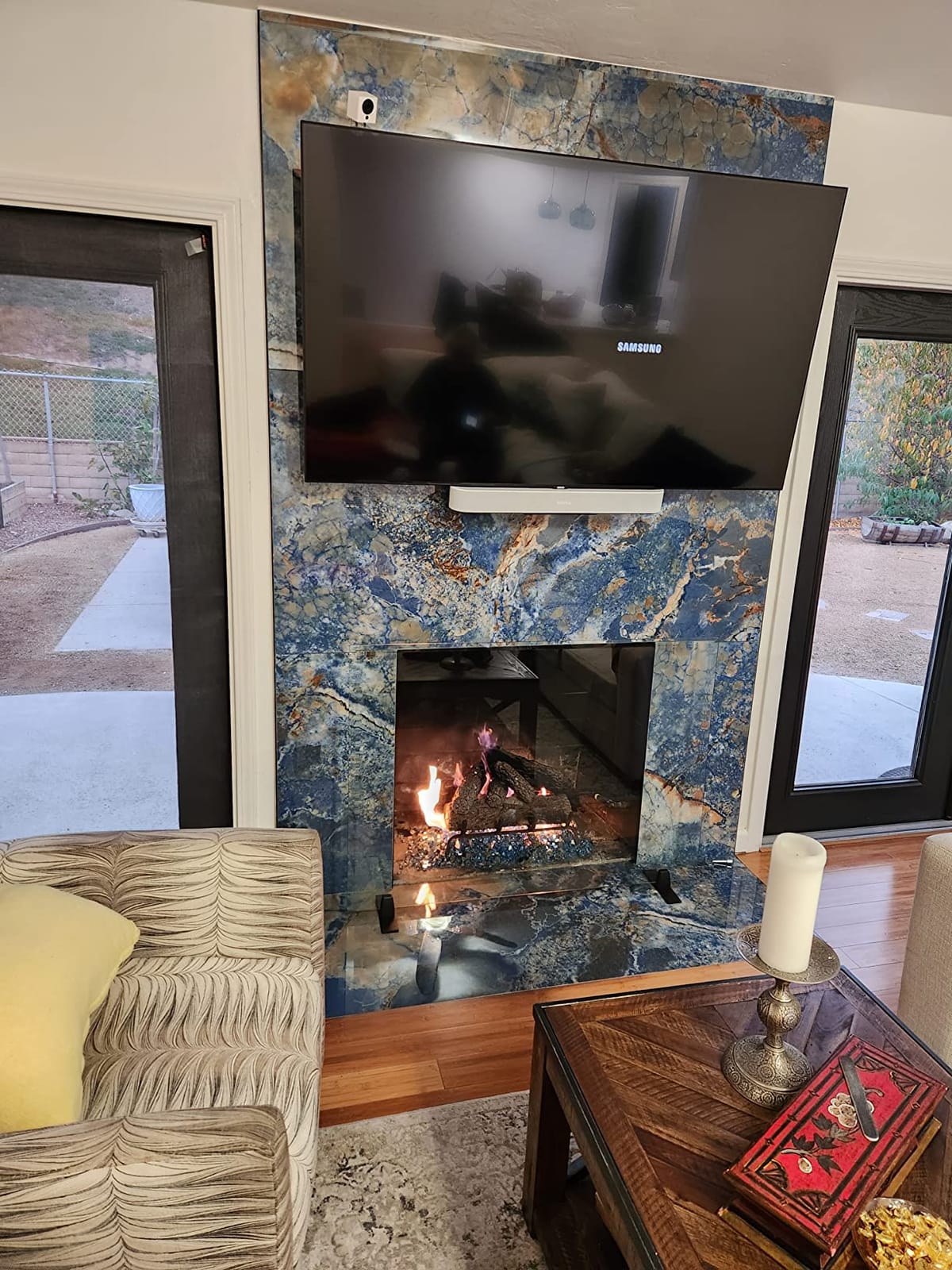 Tempered Glass Fireplace Screen, 29