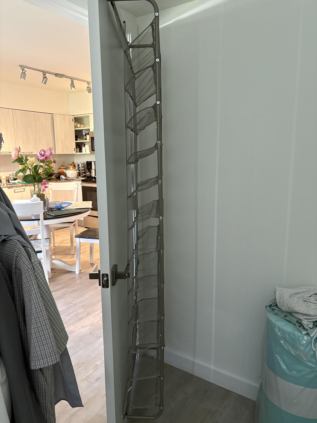 Whitmor 36 Pair Over the Door Shoe Organizer, 12 Tier Hanging Shoe Organizer, Heavy Duty Metal & Mesh Shoe Holder, Hanging Shoe Rack for Closet Storage, 74