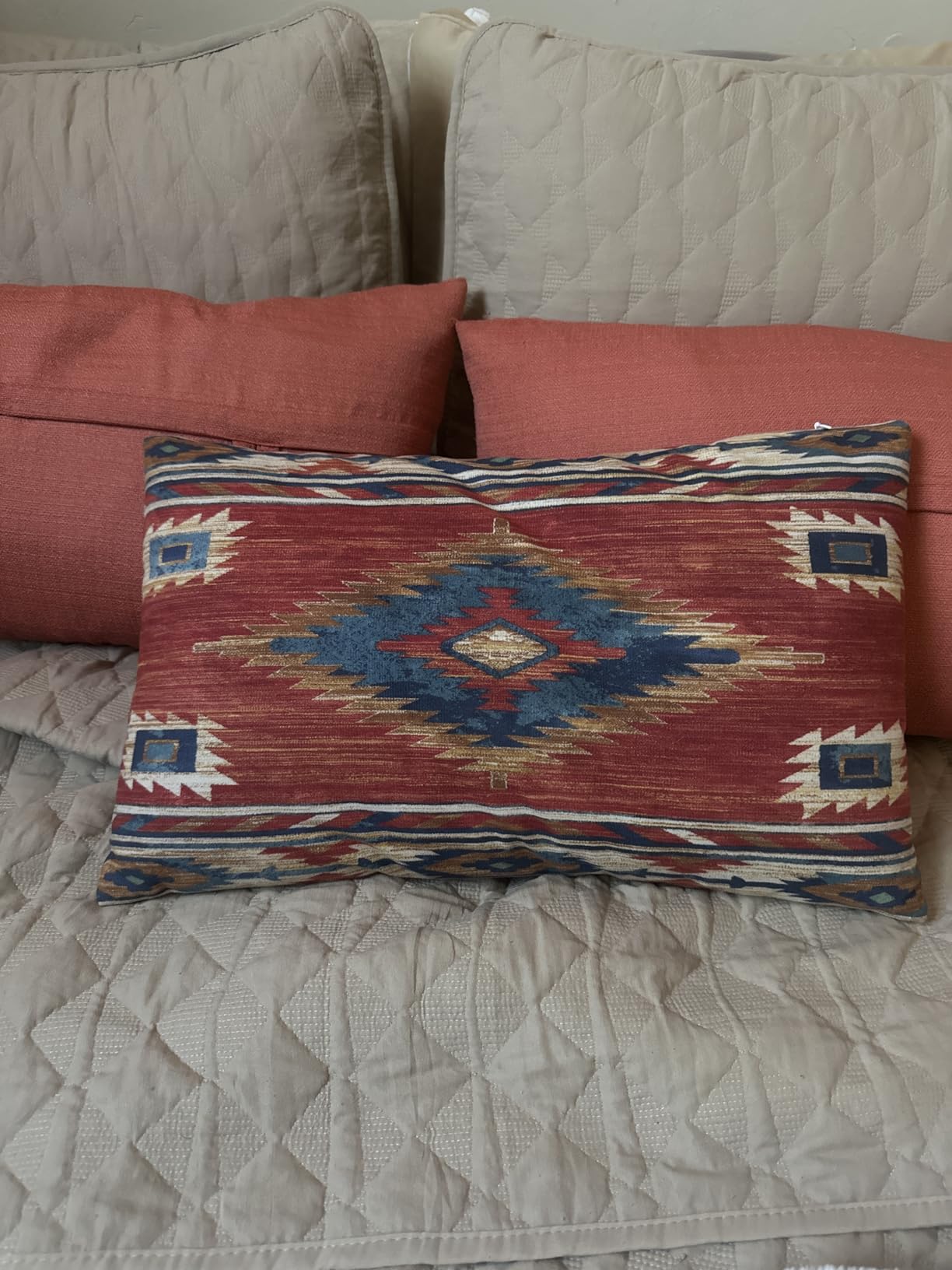 Britimes Throw Pillow Covers Set of 2, 18 x 18 Inch, Geometric Aztec | Tribal Abstract Kilim Outdoor Decorative Square Pillow Cases Couch Cushion Case for Couch Bed Sofa Living Room Home Decor customer photo 1