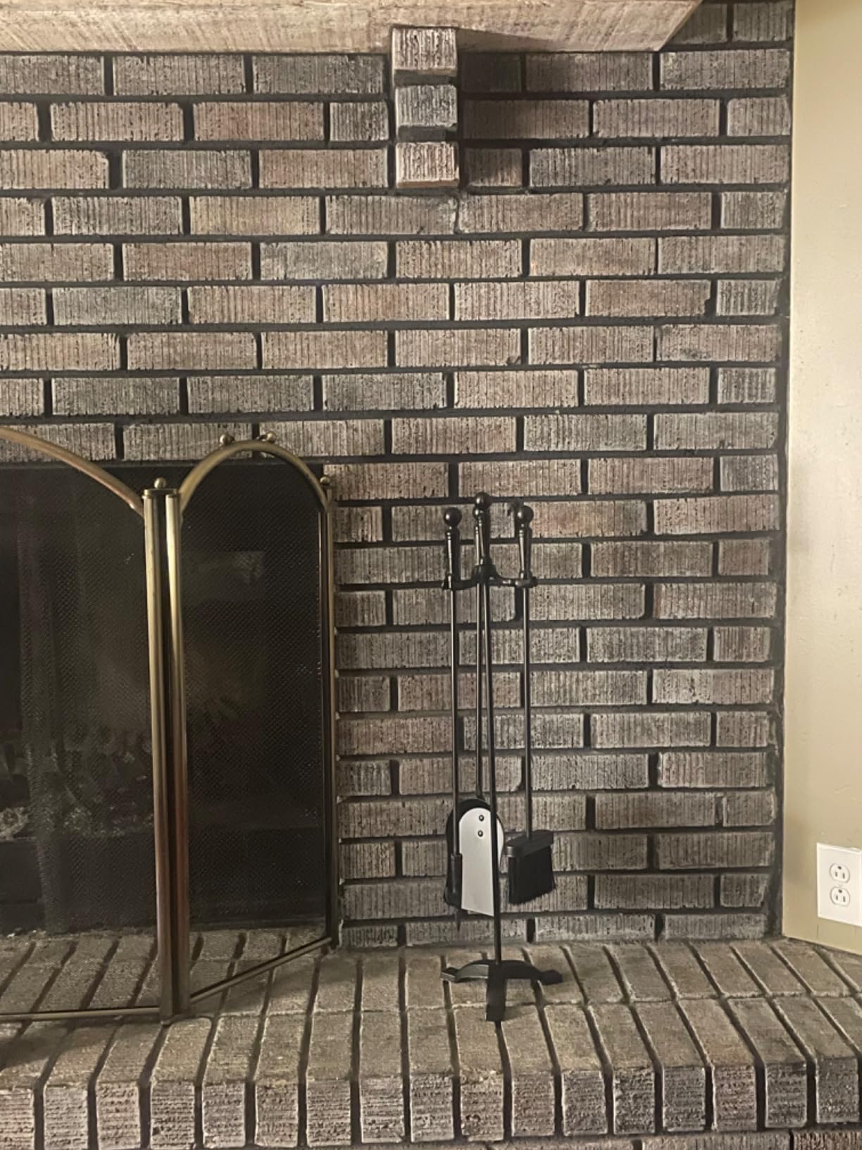 Gtongoko Fireplace Tools Set with Stand, 30-Inch Heavy Duty Steel | 4 Pcs Include Poker, Shovel, Brush, Powder-coated Finish, Ideal for Fireplaces, Wood Stoves and Fire pits, Indoor/Outdoor Use customer photo 1