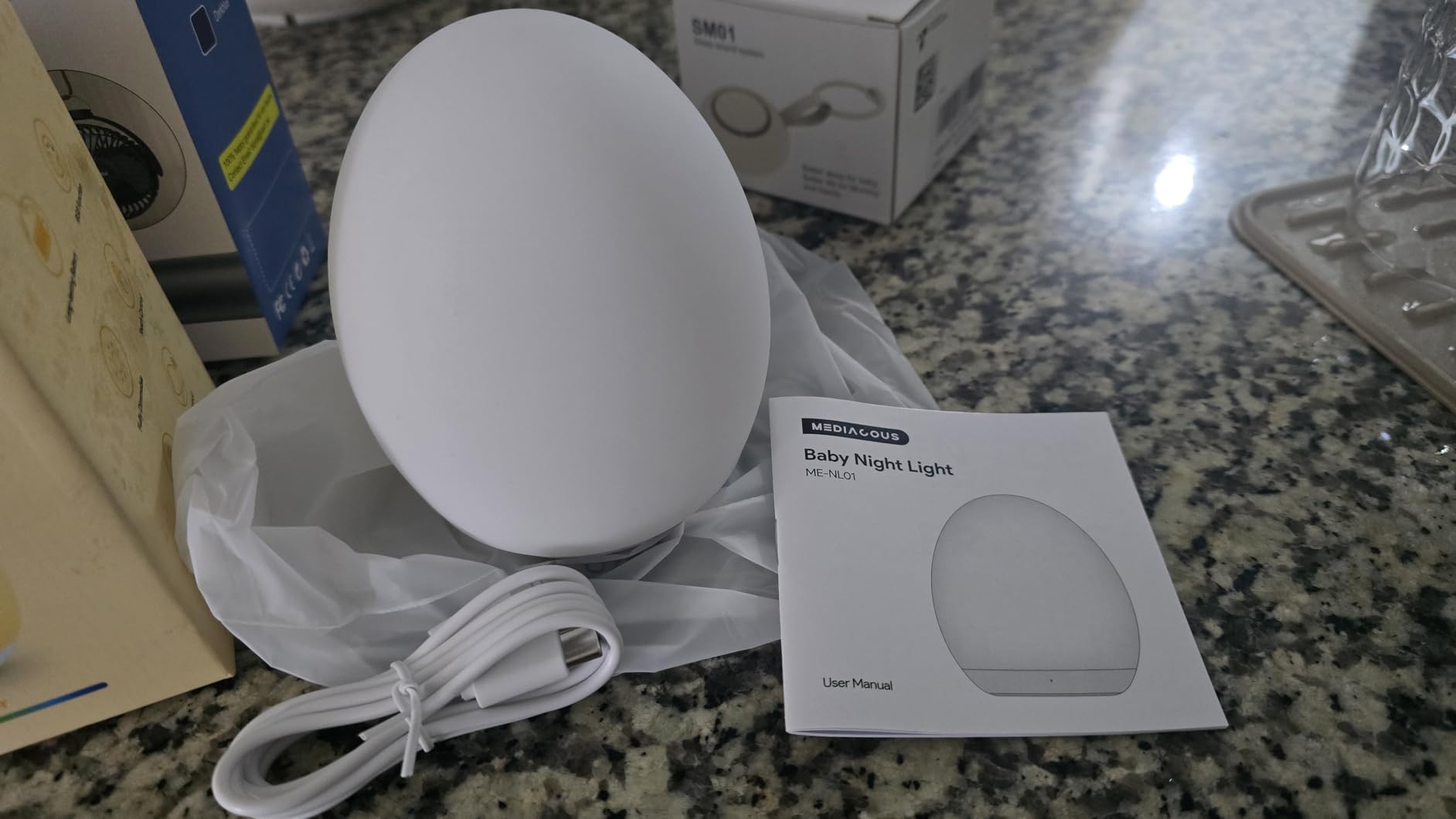 MediAcous Night Light for Kids, 7 Colors Changing Egg Light for Nursery - Stepless Dimming, Soft Silicone Touch Night Lamp with 1 Hour Timer, Rechargeable Nursery Night for Breastfeeding customer photo 1