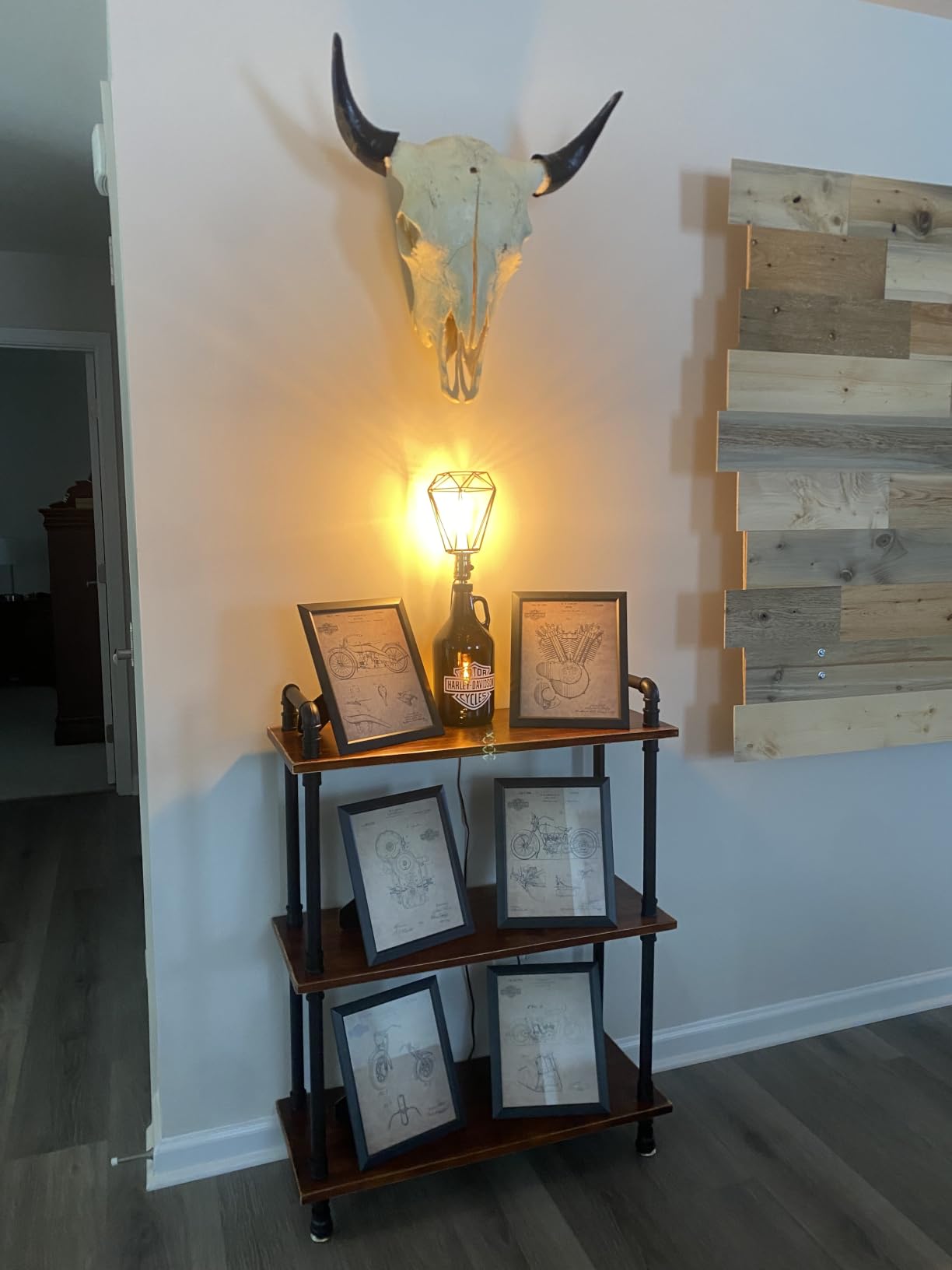 Industrial Bookshelf, Pipe Shelf Bookcase, 5 Tier, 30