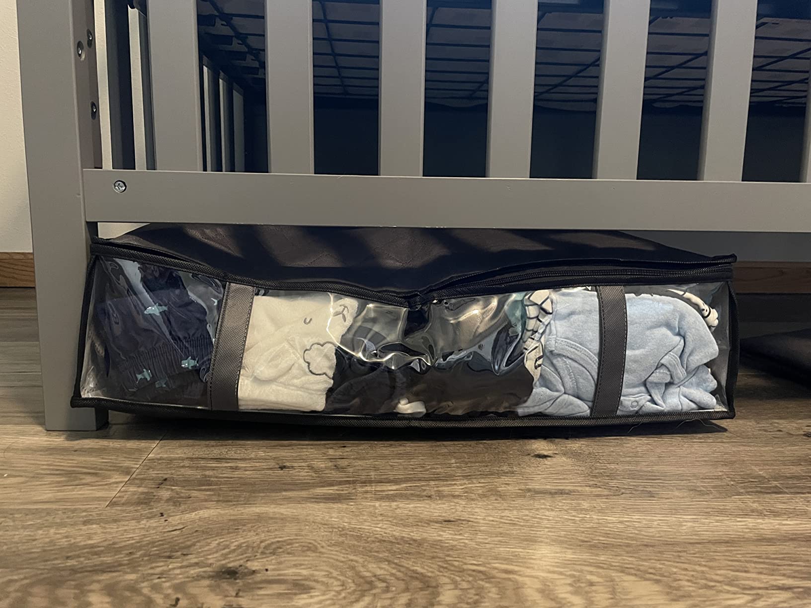 StorageRight Under Bed Storage Bags, 3 Pack, 40L, Gray | Breathable Non-Woven Fabric with Clear Window and Zippered Top customer photo 2