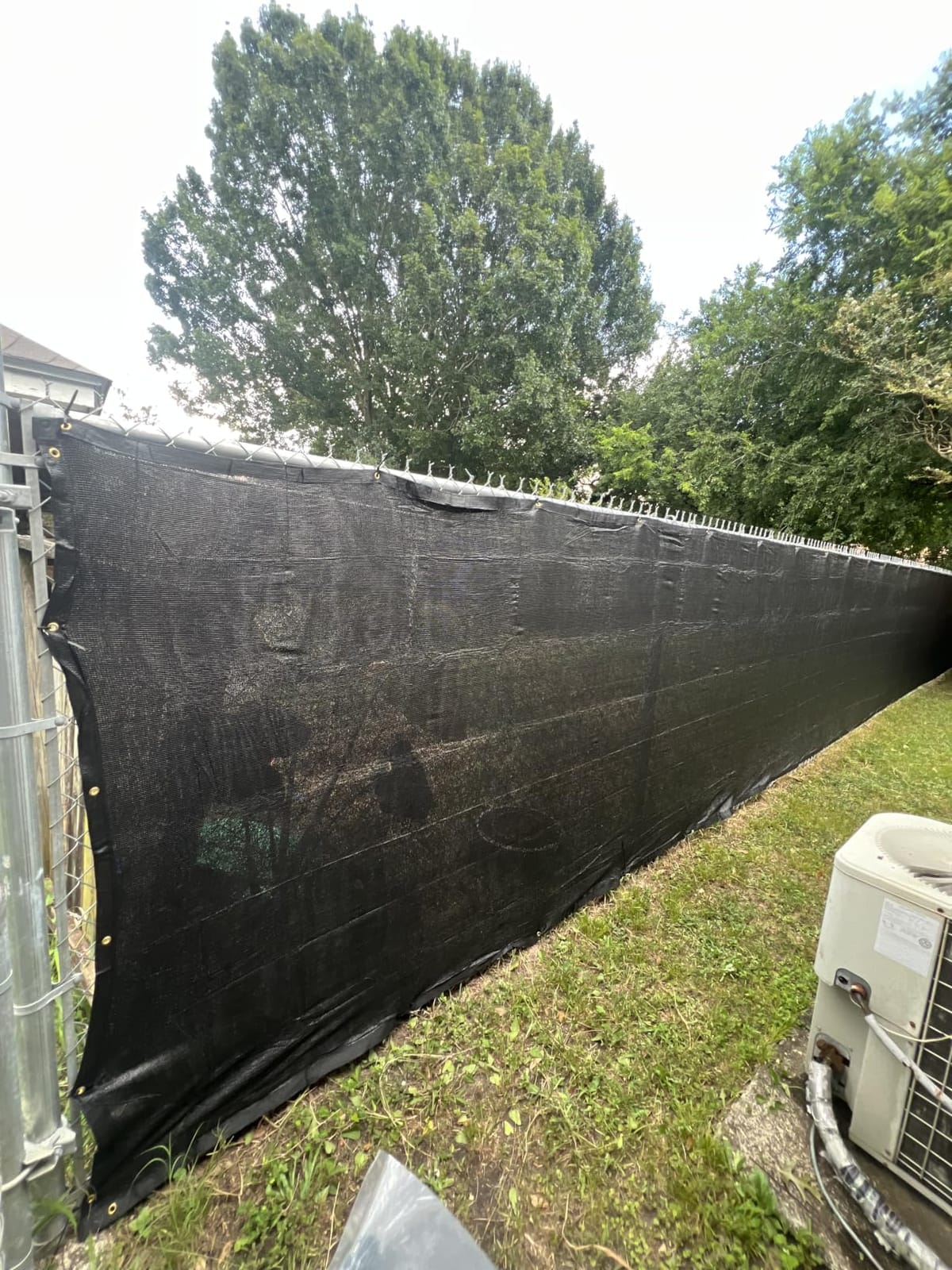 5ftx50ft Fence Privacy Screen Heavy Duty 170 GSM Windscreen & Dustproof Fabric Privacy Screen Covering Mesh Fencing for Outdoor Patio, Balcony, Pool Deck, Brown customer photo 2