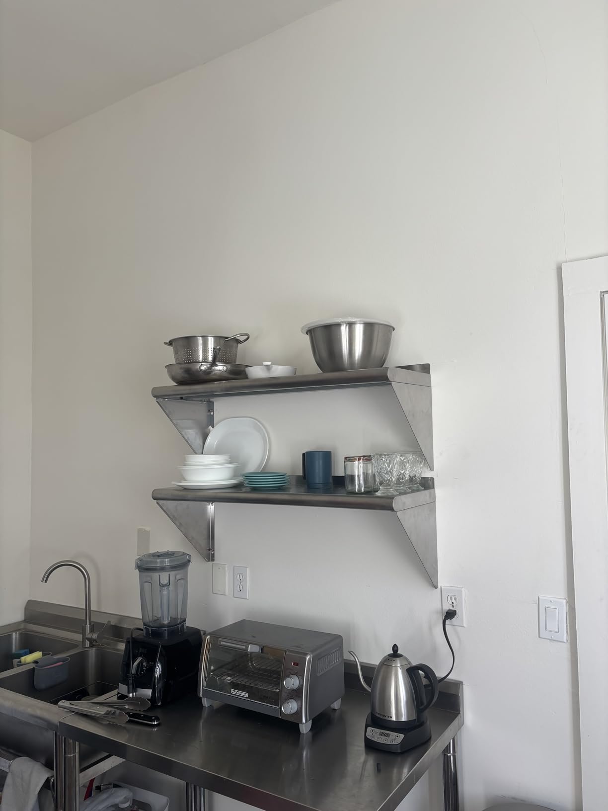 12 x 36 Inch Stainless Steel Wall Shelves, 2 Pack, NSF Certified | 300 lb Capacity Per Shelf, with Backsplash, Commercial Shelving for Restaurant, Kitchen and Garage; Reinforced Support customer photo 2