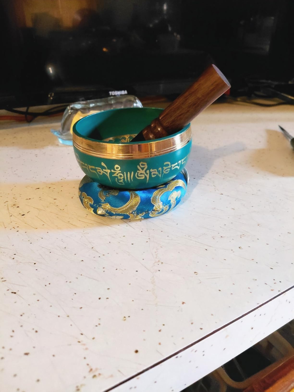 Premium Tibetan Singing Bowl Set - Handmade in Nepal Sound & Meditation Bowl - Spiritual Decor for Yoga, Wellness Spaces & Relaxation customer photo 2