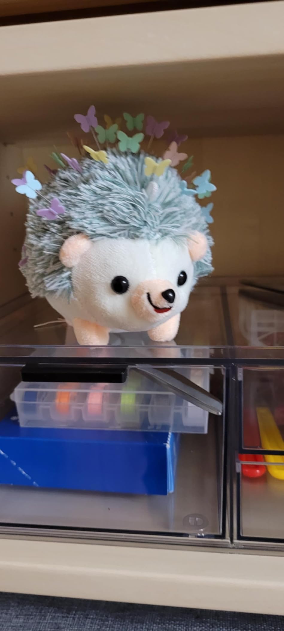 Hedgehog Shaped Pin Cushion Sewing Kit with 100 Colored Pins customer photo 1