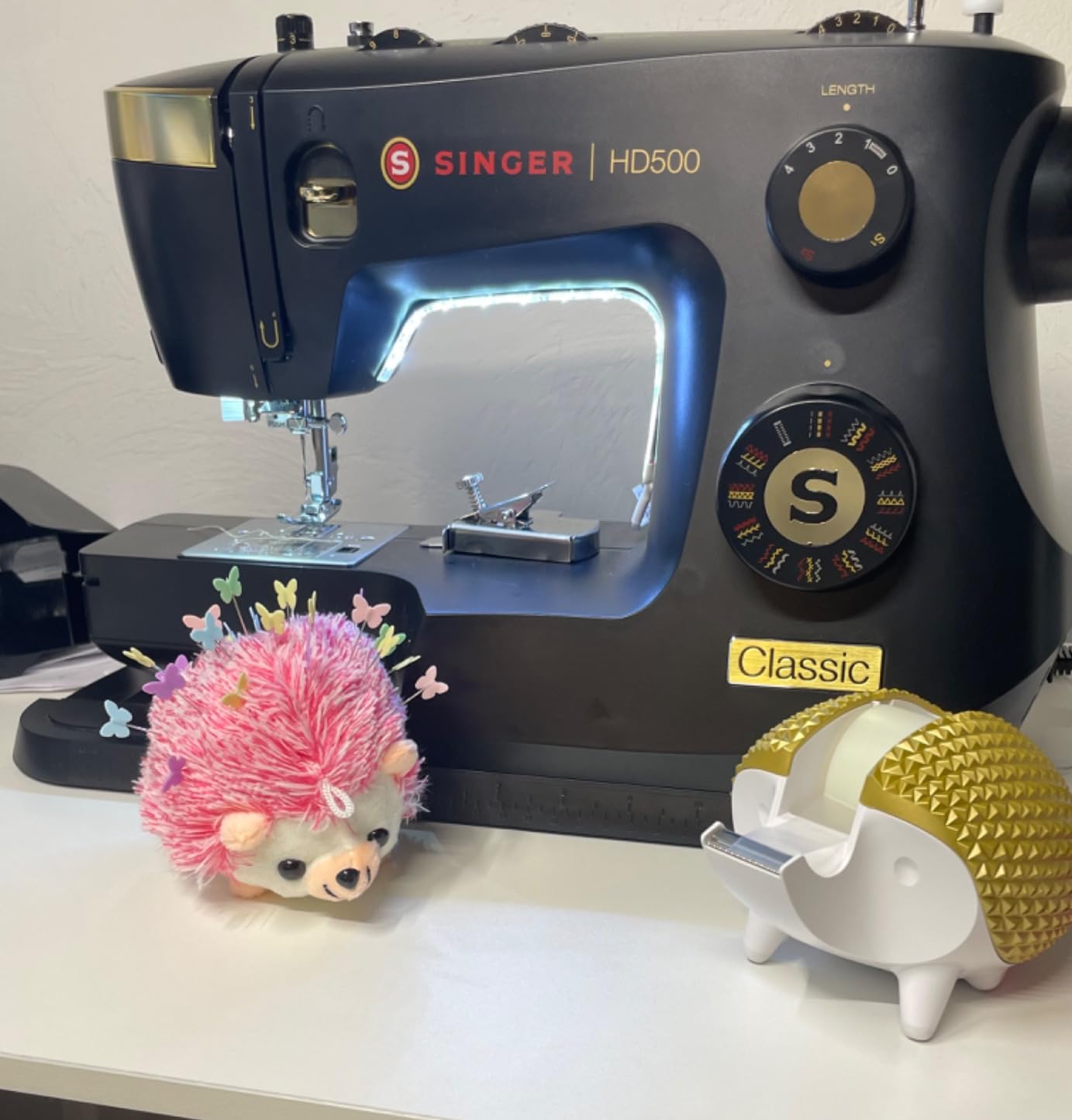 Hedgehog Shaped Pin Cushion Sewing Kit with 100 Colored Pins customer photo 2