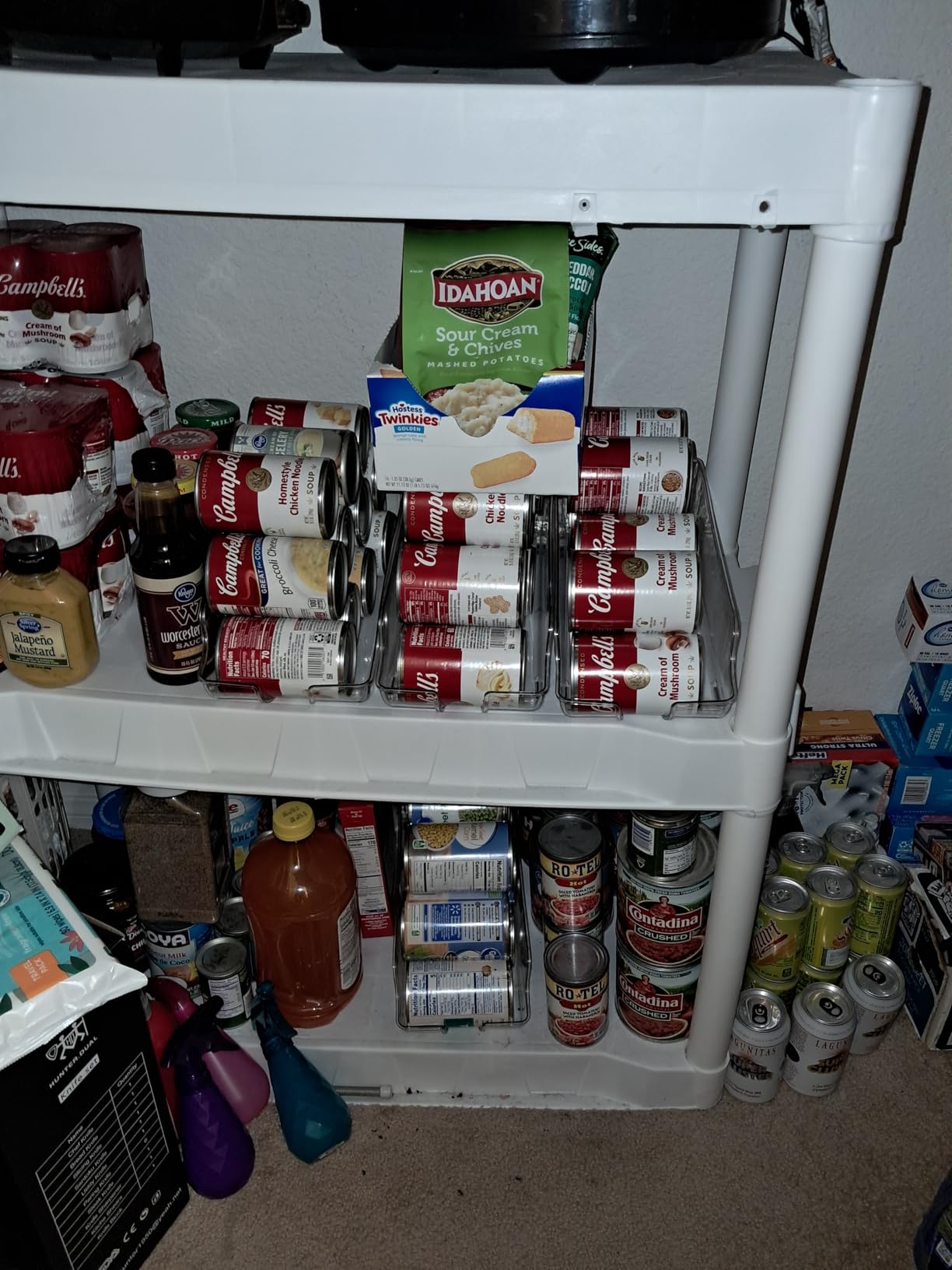 Simple Houseware Soda Can Organizer Dispenser Refrigerator/Pantry, Set of 2 | Clear customer photo 2