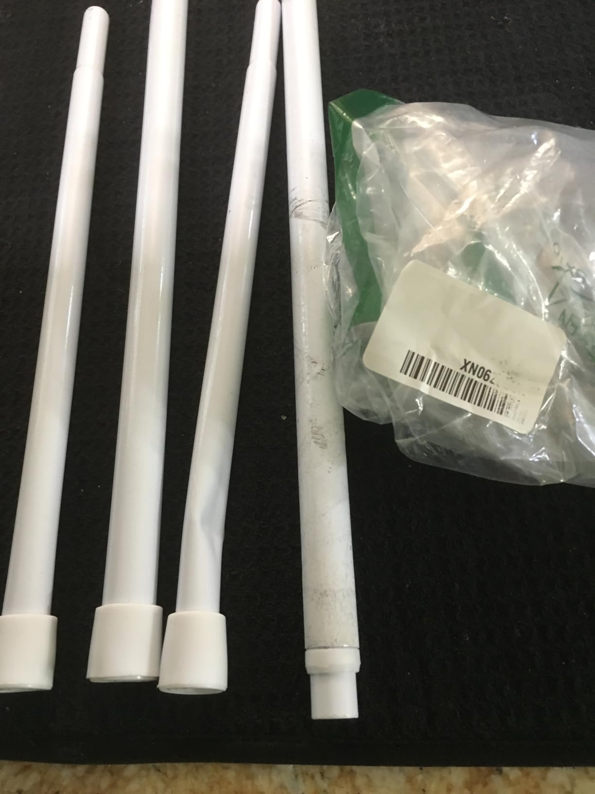 AIZESI 2Pcs Spring Tension Curtain Rods, Adjustable 26-39 Inch, White customer photo 2