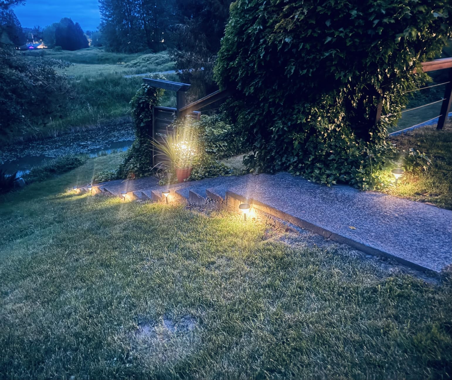 Linkind Solar Lights Outdoor 8 Pack, Solar Pathway Lights Warm White | Landscape Path Lights, IP65 Waterproof Solar Lights for Walkway Yard Garden Driveway customer photo 2