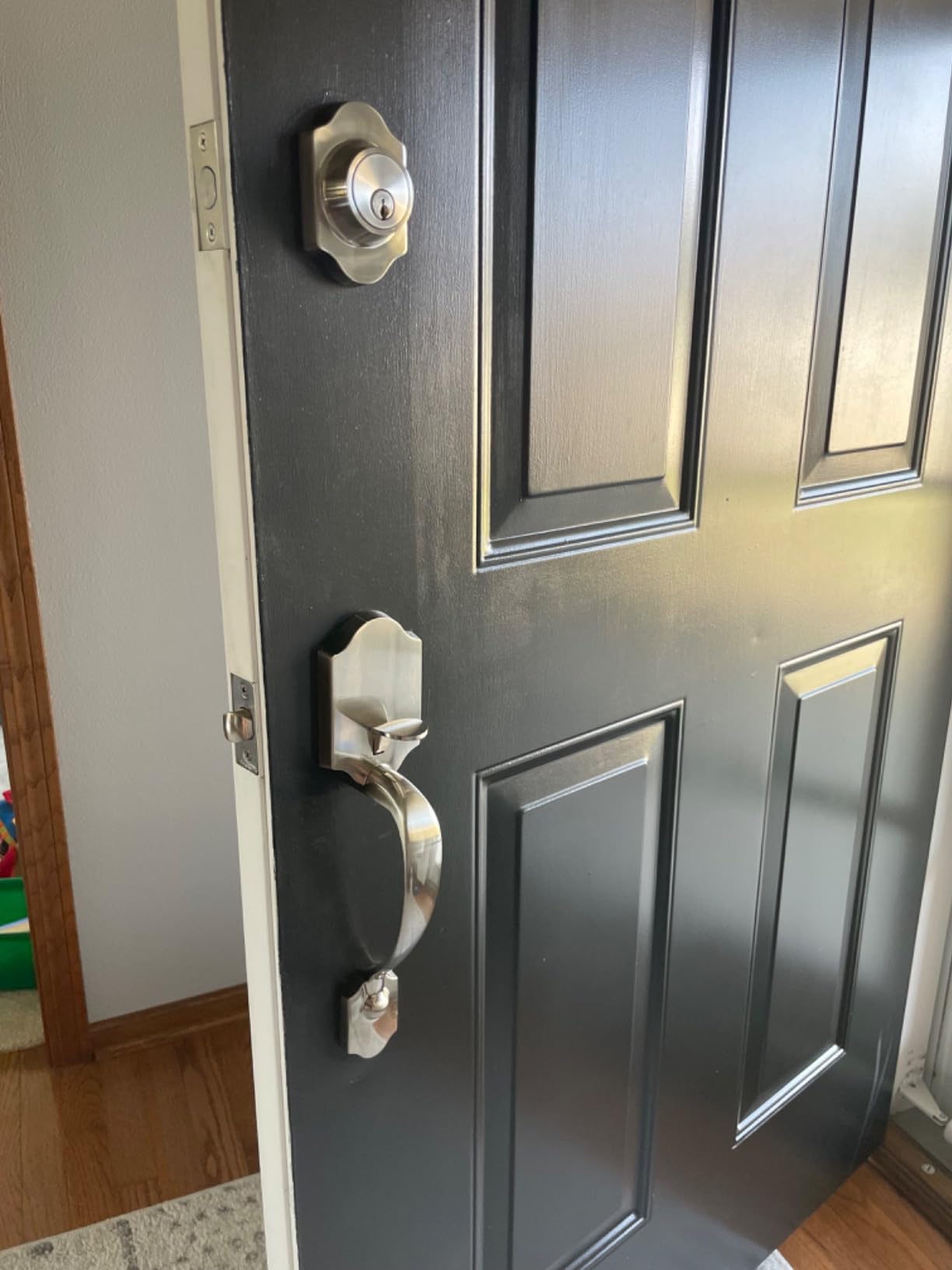 Brightify Satin Nickel Front Door Lock Set Classic for Home Entry Door customer photo 2